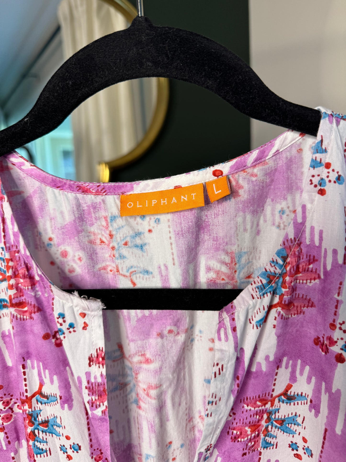 Oliphant Flutter Sleeve Midi Dress size L