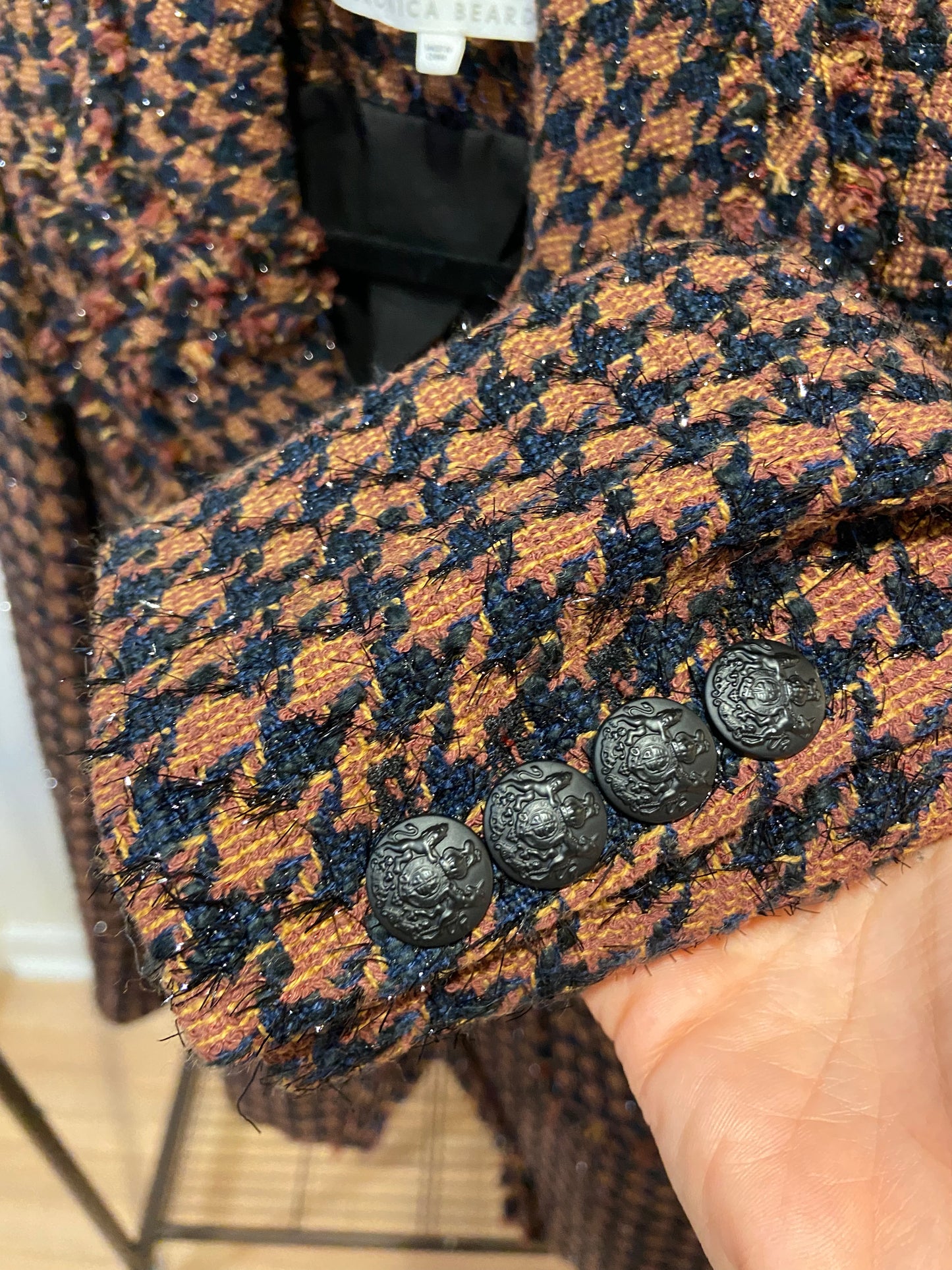 Veronica Beard Taja Houndstooth Blazer Jacket size 4