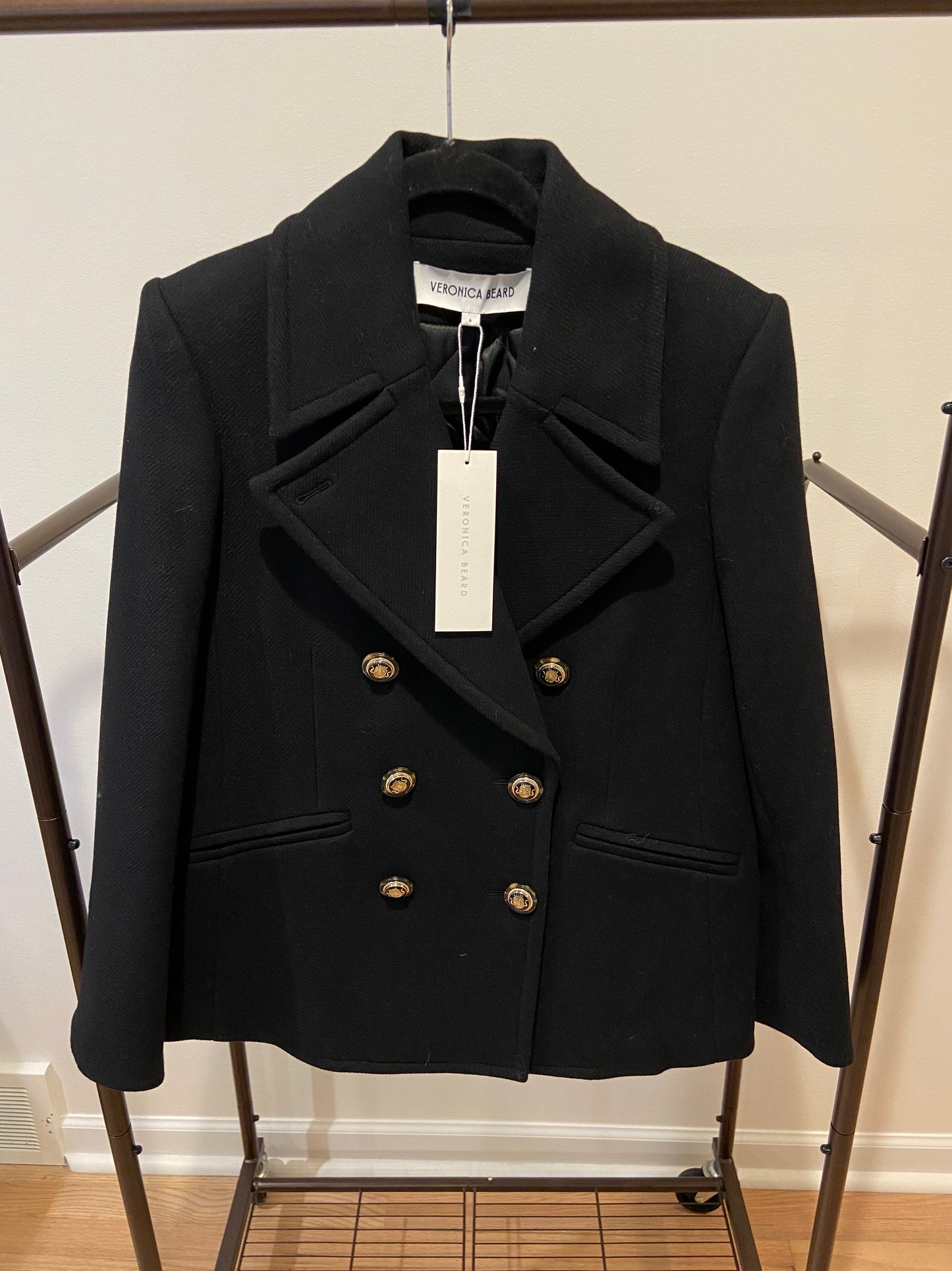 Veronica Beard Amira Dickey Pea Coat size 6