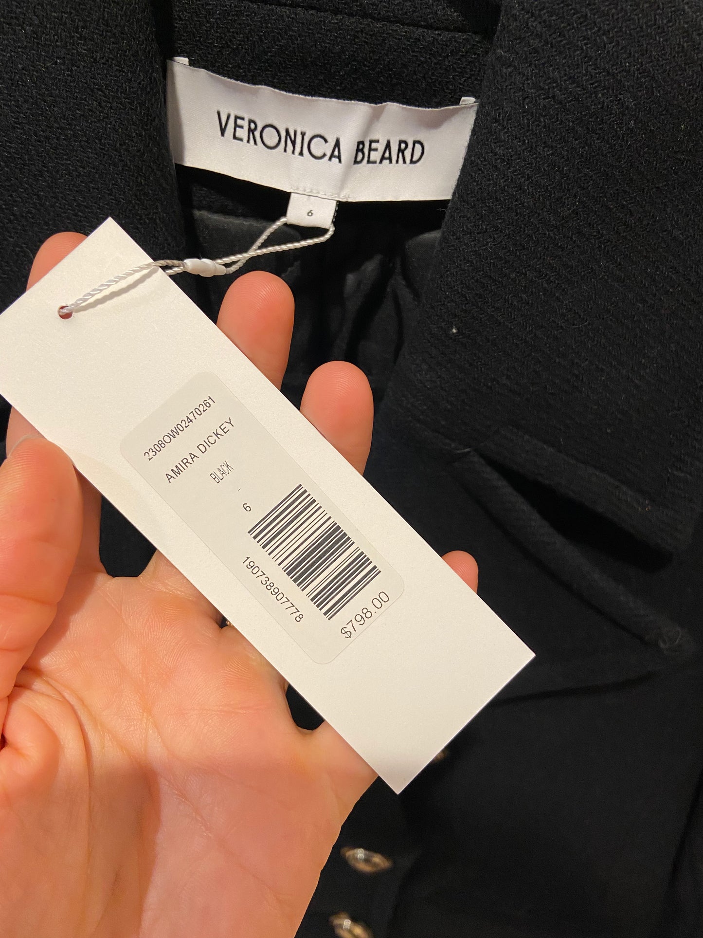 Veronica Beard Amira Dickey Pea Coat size 6