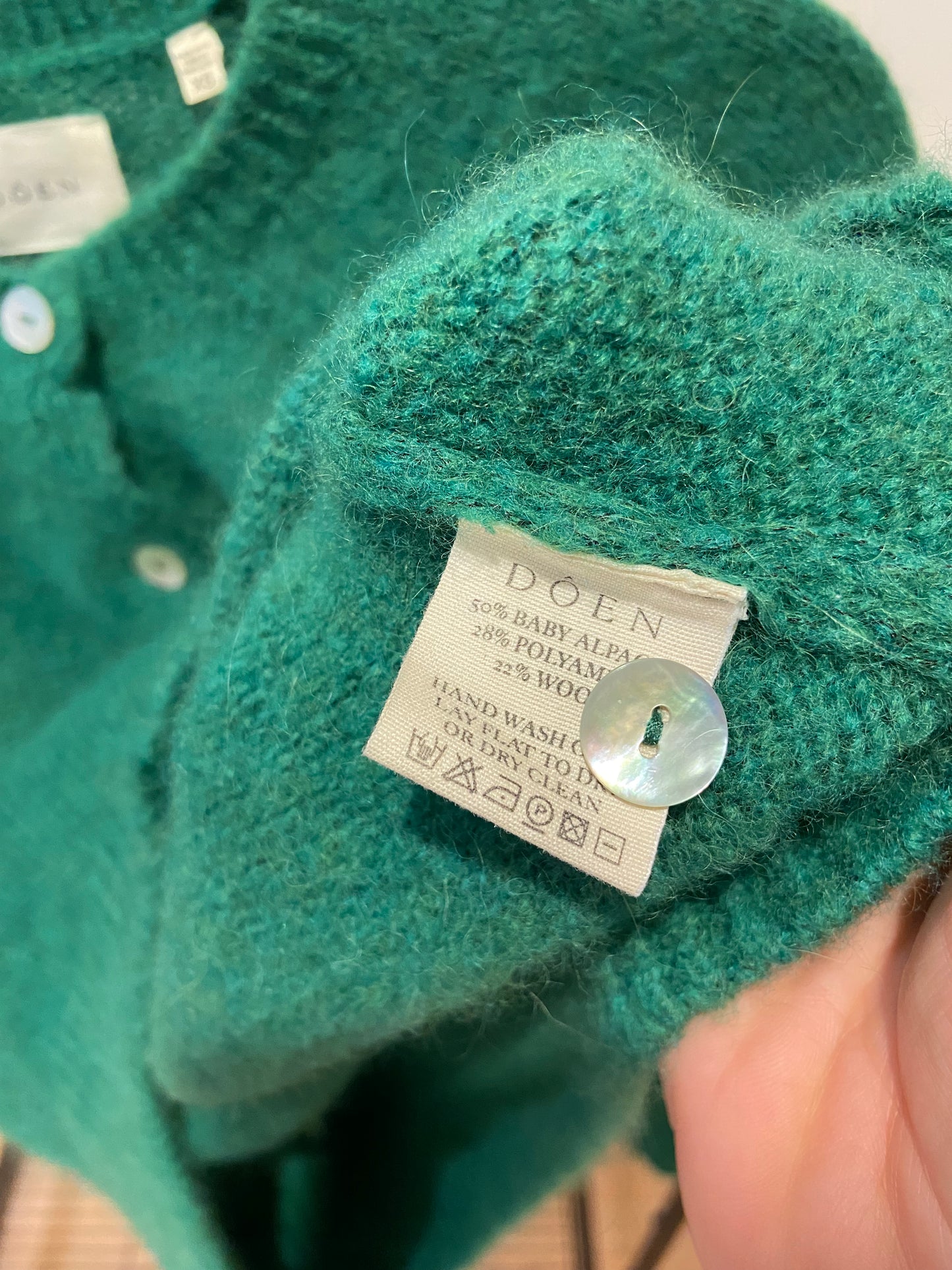 Doen Petra Cardigan in Evergreen size XS