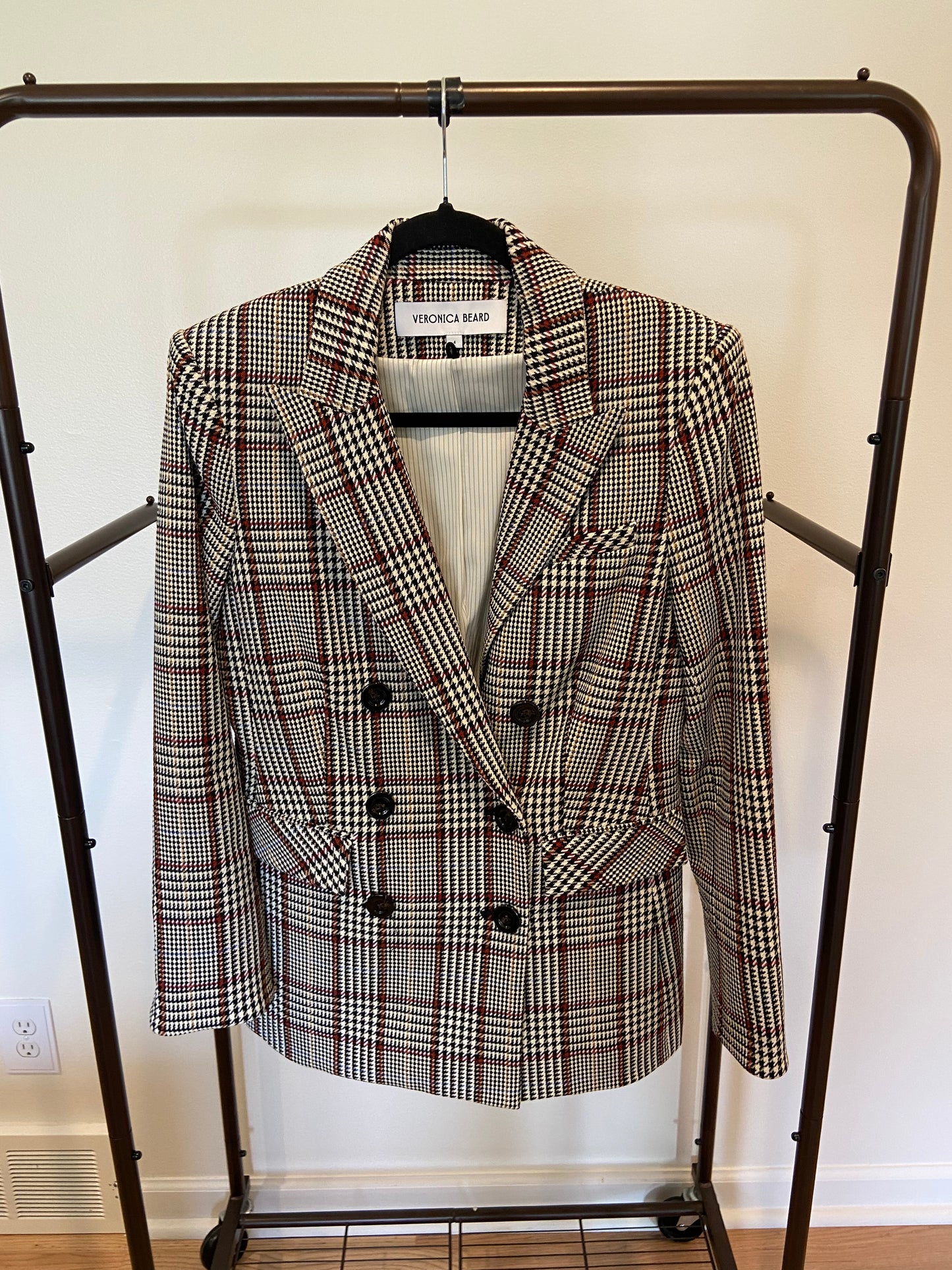 Veronica Beard Ellette Dickey Jacket Blazer in Black Multi size 4