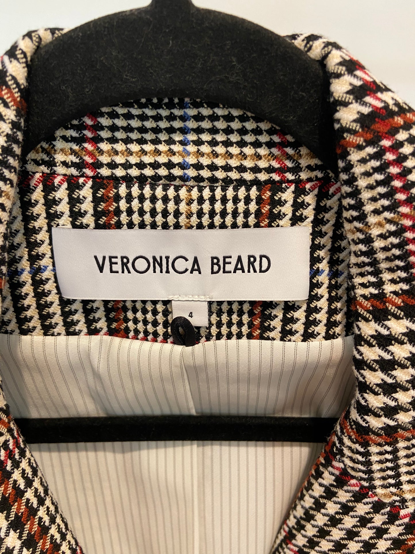 Veronica Beard Ellette Dickey Jacket Blazer in Black Multi size 4