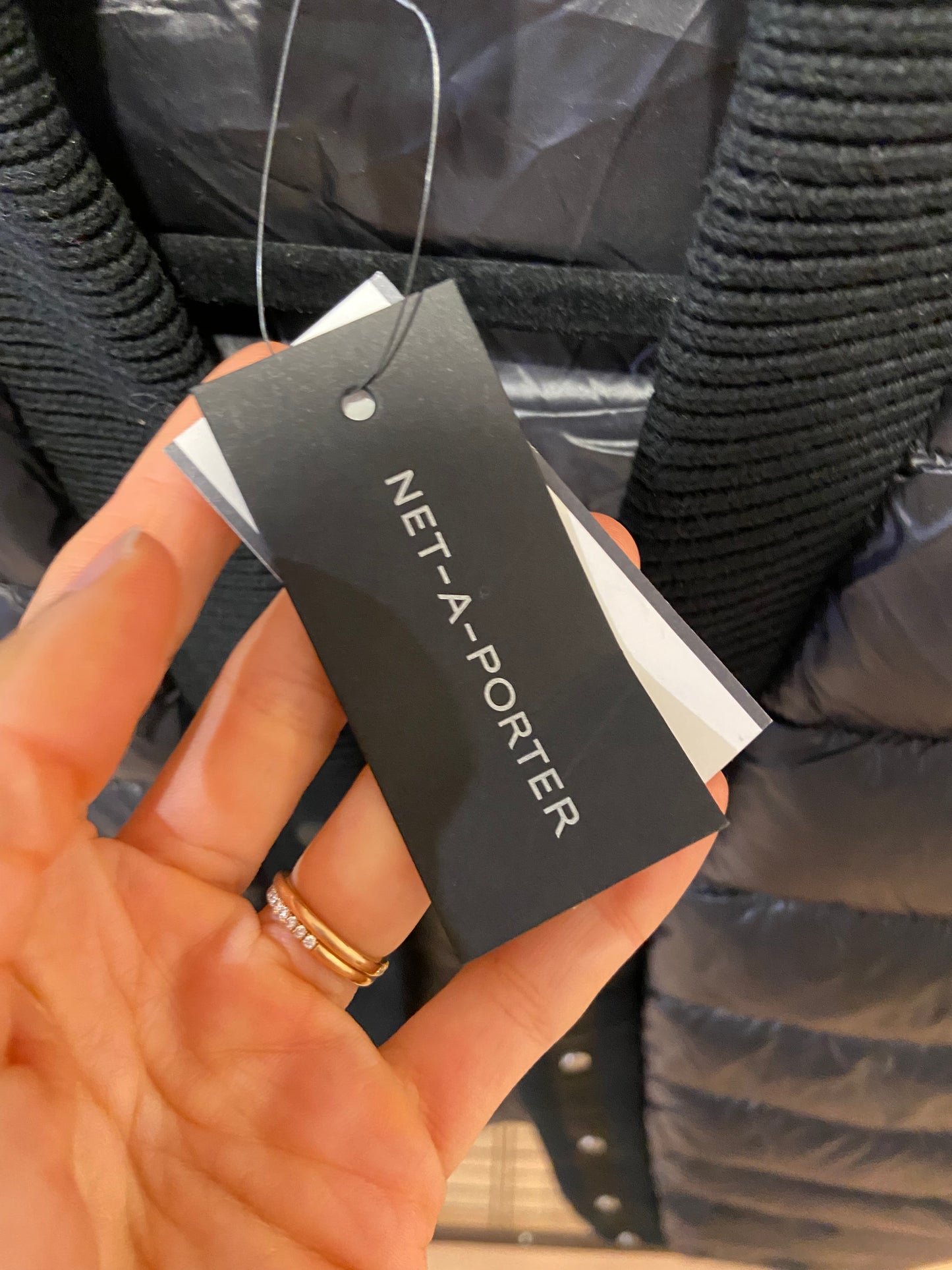 Varley Colwyn Combo Ribbed-Knit Trim Quilted Vest size M