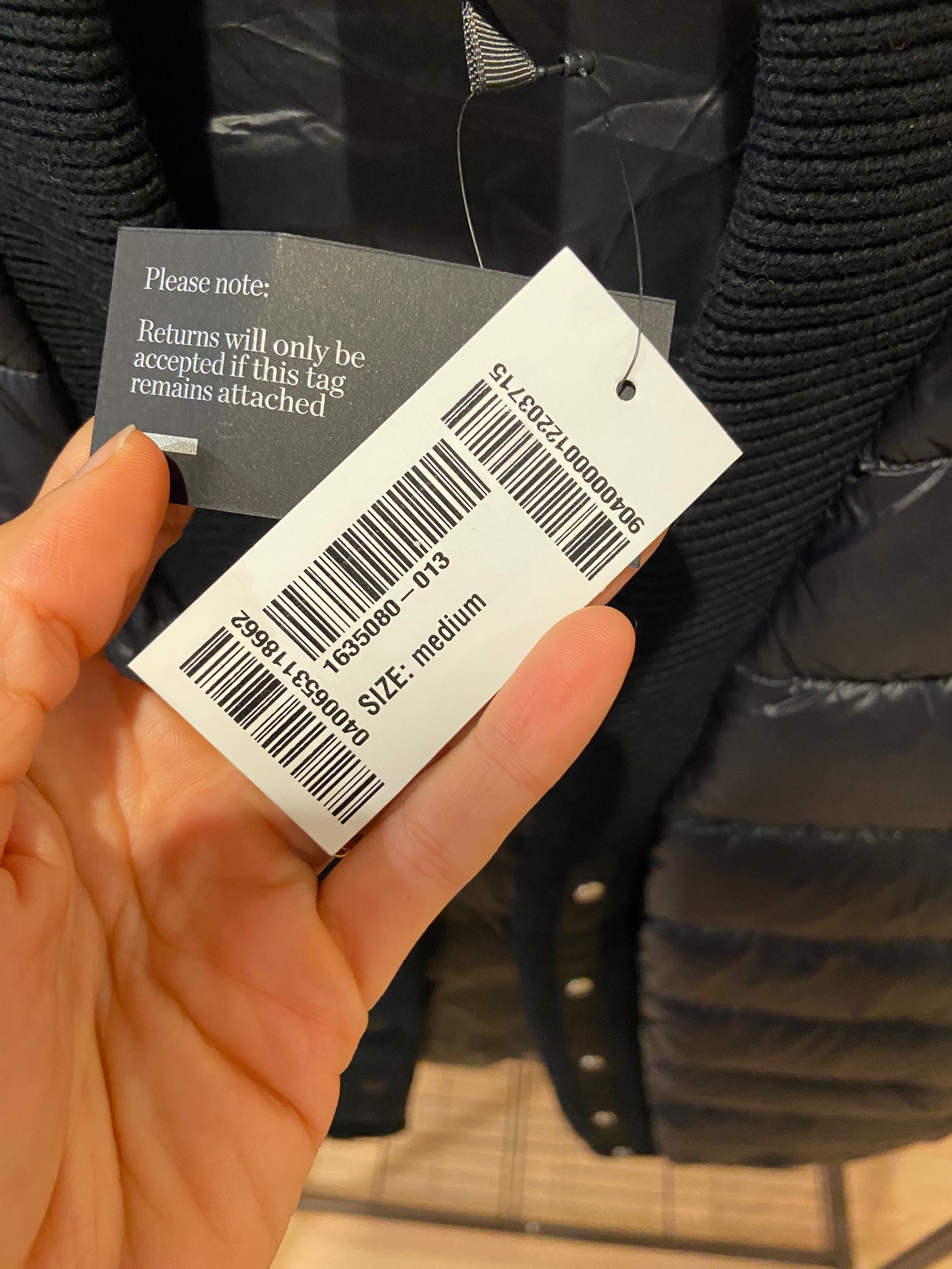 Varley Colwyn Combo Ribbed-Knit Trim Quilted Vest size M