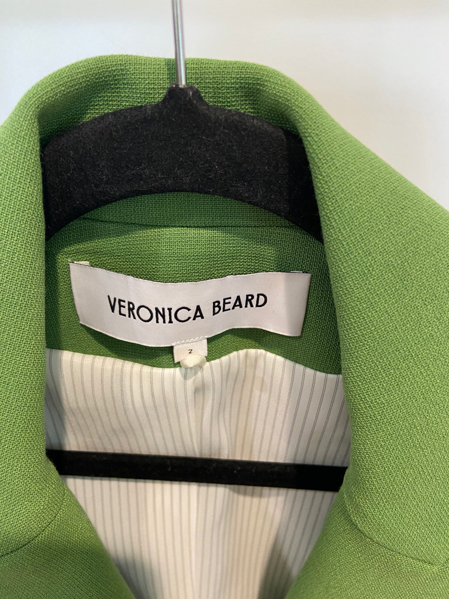 Veronica Beard Hosanna Dickey Jacket Blazer in Lemongrass size 2