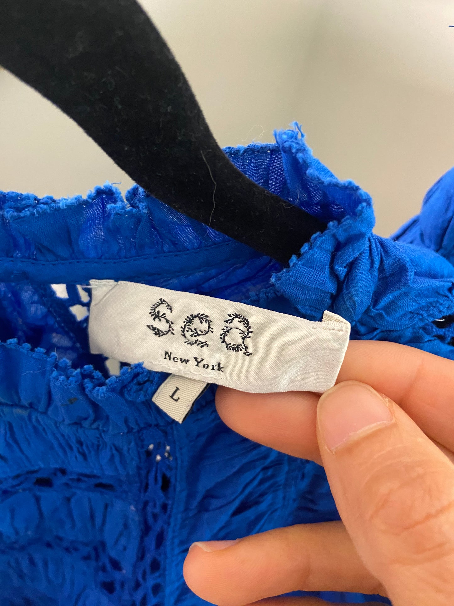 Sea New York Aqua Paco Solid Tiered Skirt and Top size L