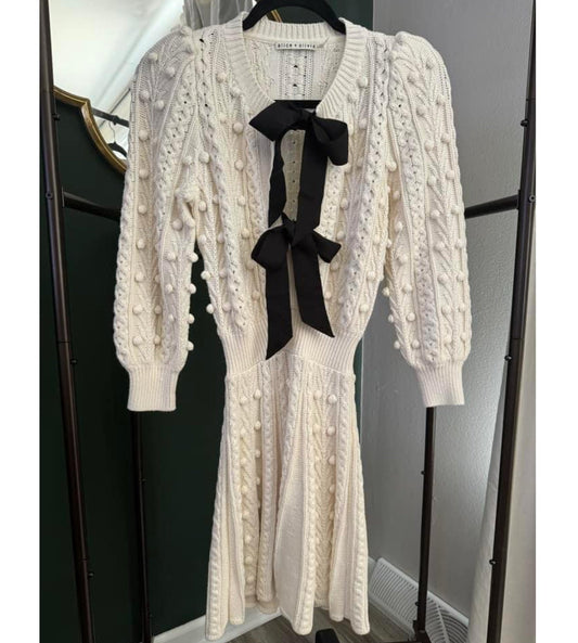 Alice and Olivia Kitty Puff Sleeve Mini Dress size XS