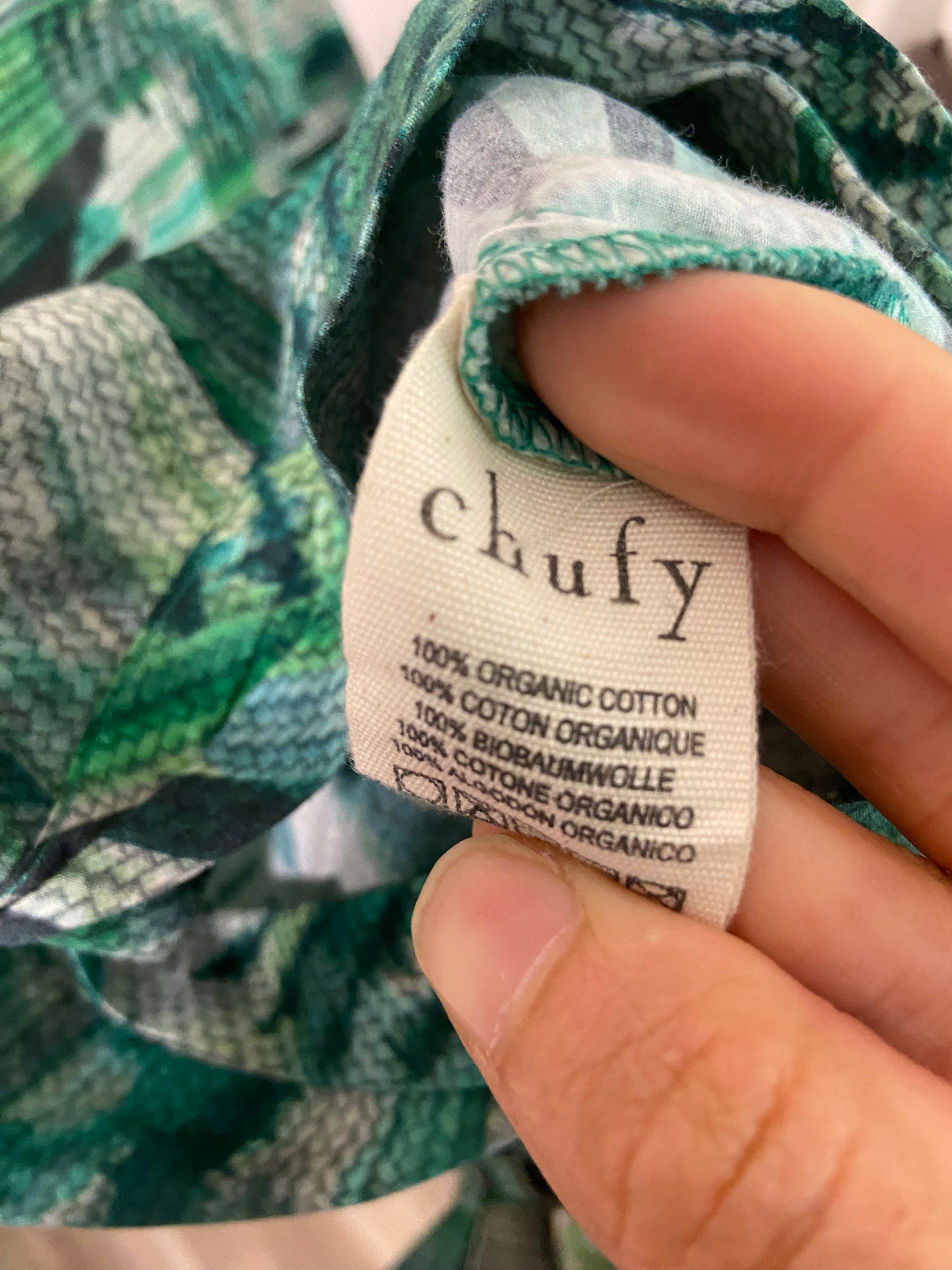 Chufy Marcia Cotton Poplin Playsuit in Green Size M