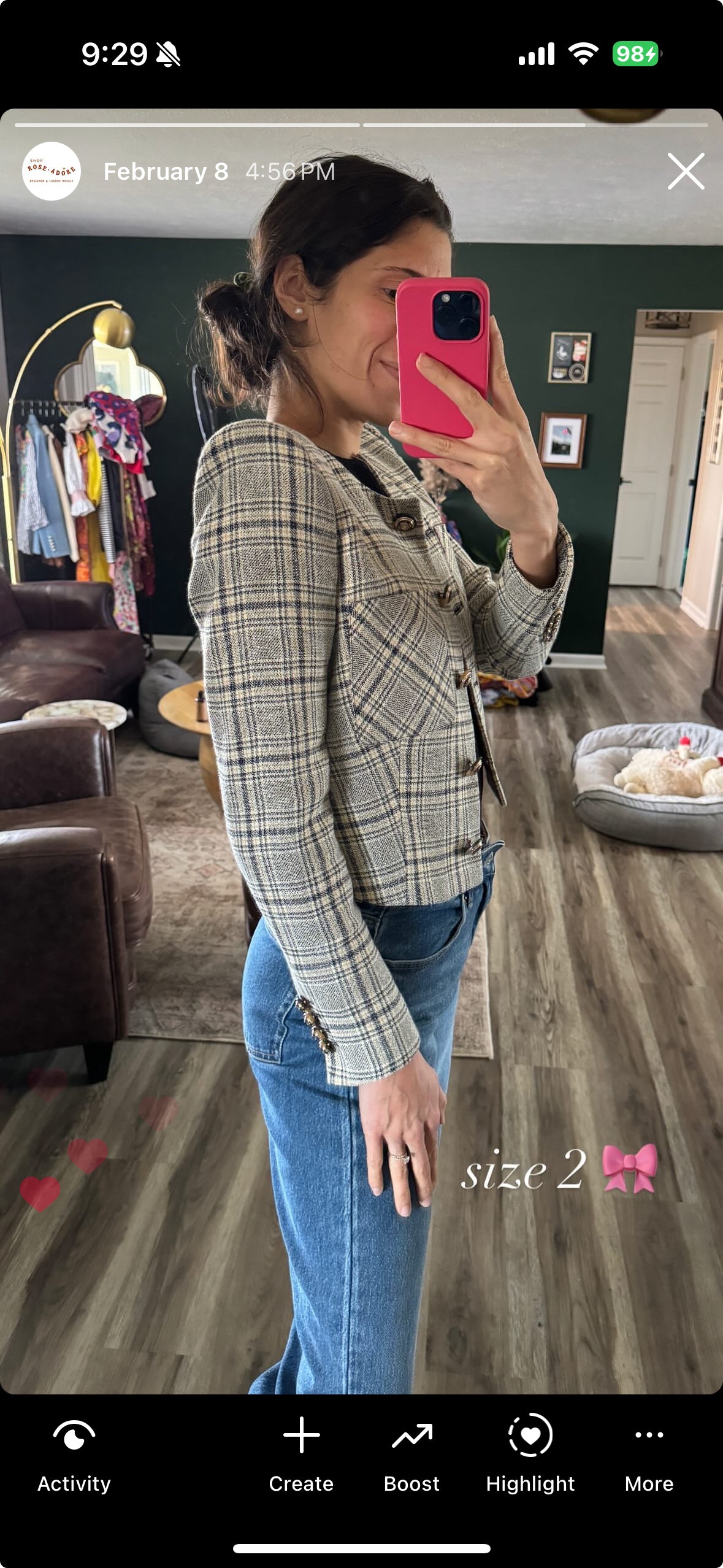 Veronica Beard Vohra Plaid Jacket size 2