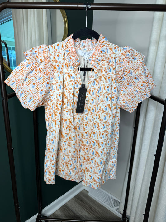 Hunter Bell Millie Top in Tulip size XS