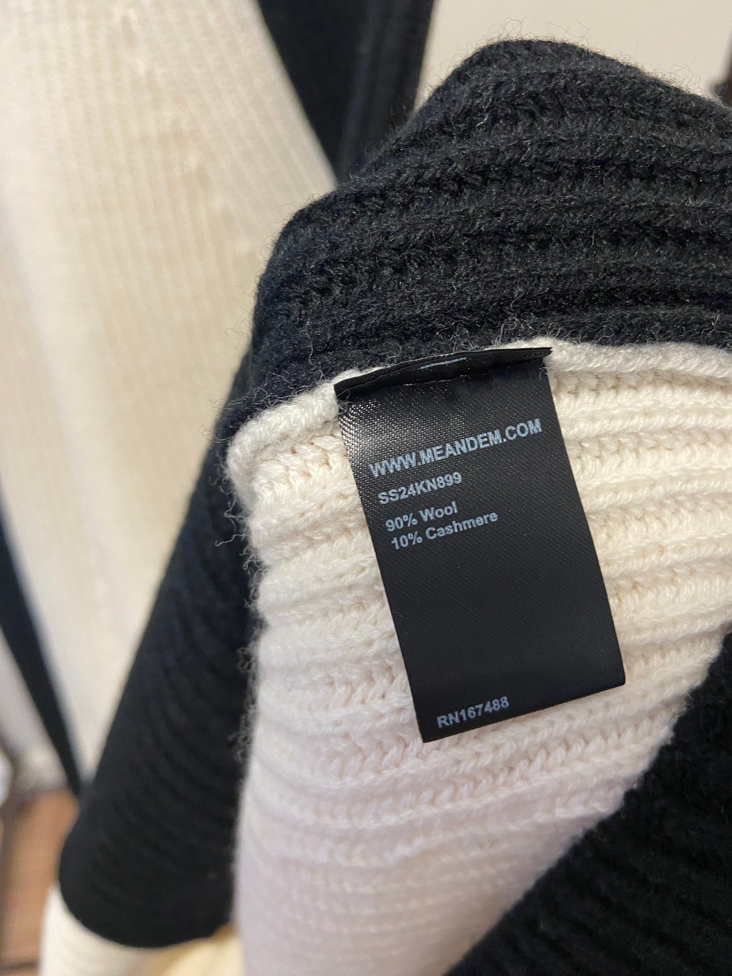 Me+Em Contrast Panel Wool Cashmere Blend Midi Skirt size XS