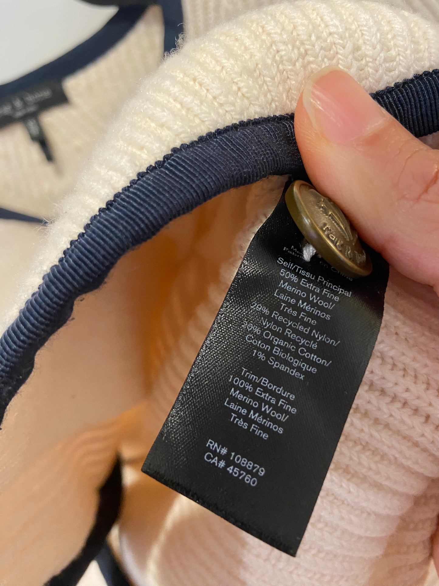 Rag and Bone Nancy Cardigan in Ivory size XS