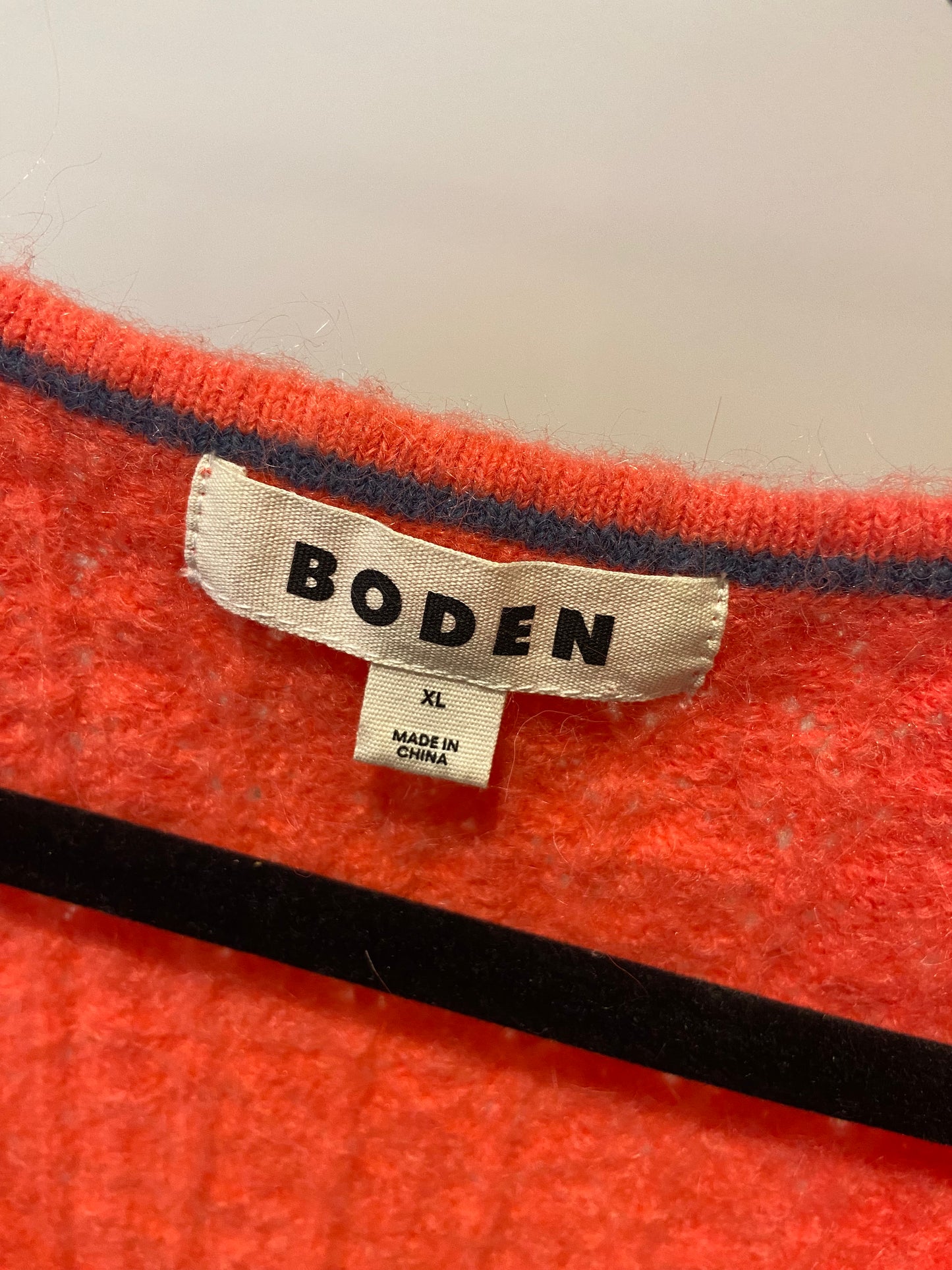 Boden Pointelle Cardigan in Coral size XL