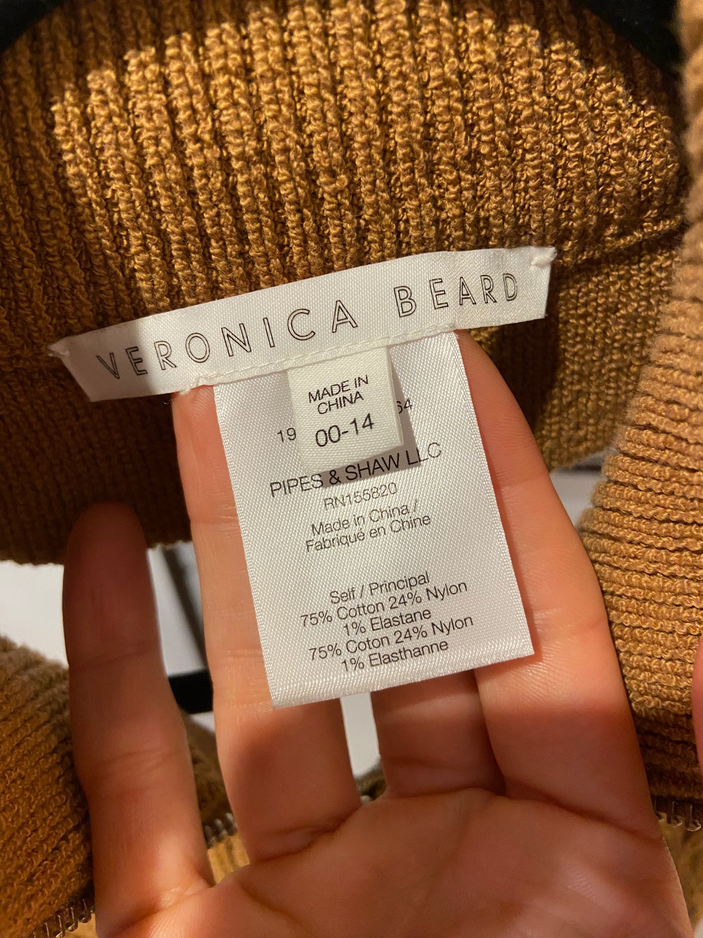 Veronica Beard Waffle Knit Dickey size 00-14