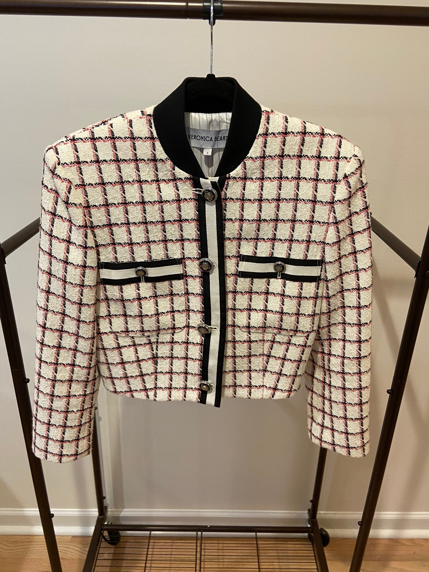 Veronica Beard Ellicot Graphic Tweed Jacket size 2