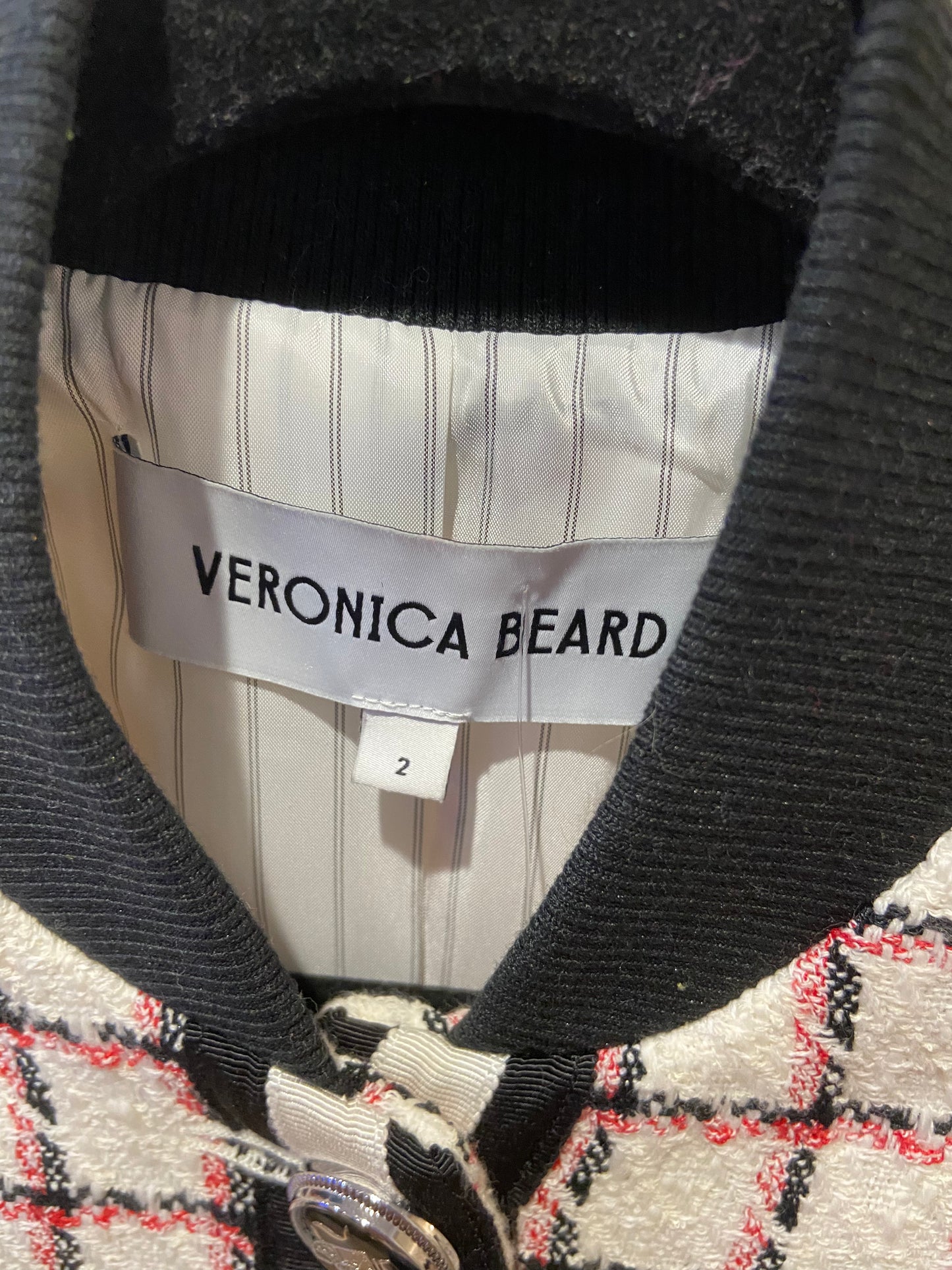 Veronica Beard Ellicot Graphic Tweed Jacket size 2