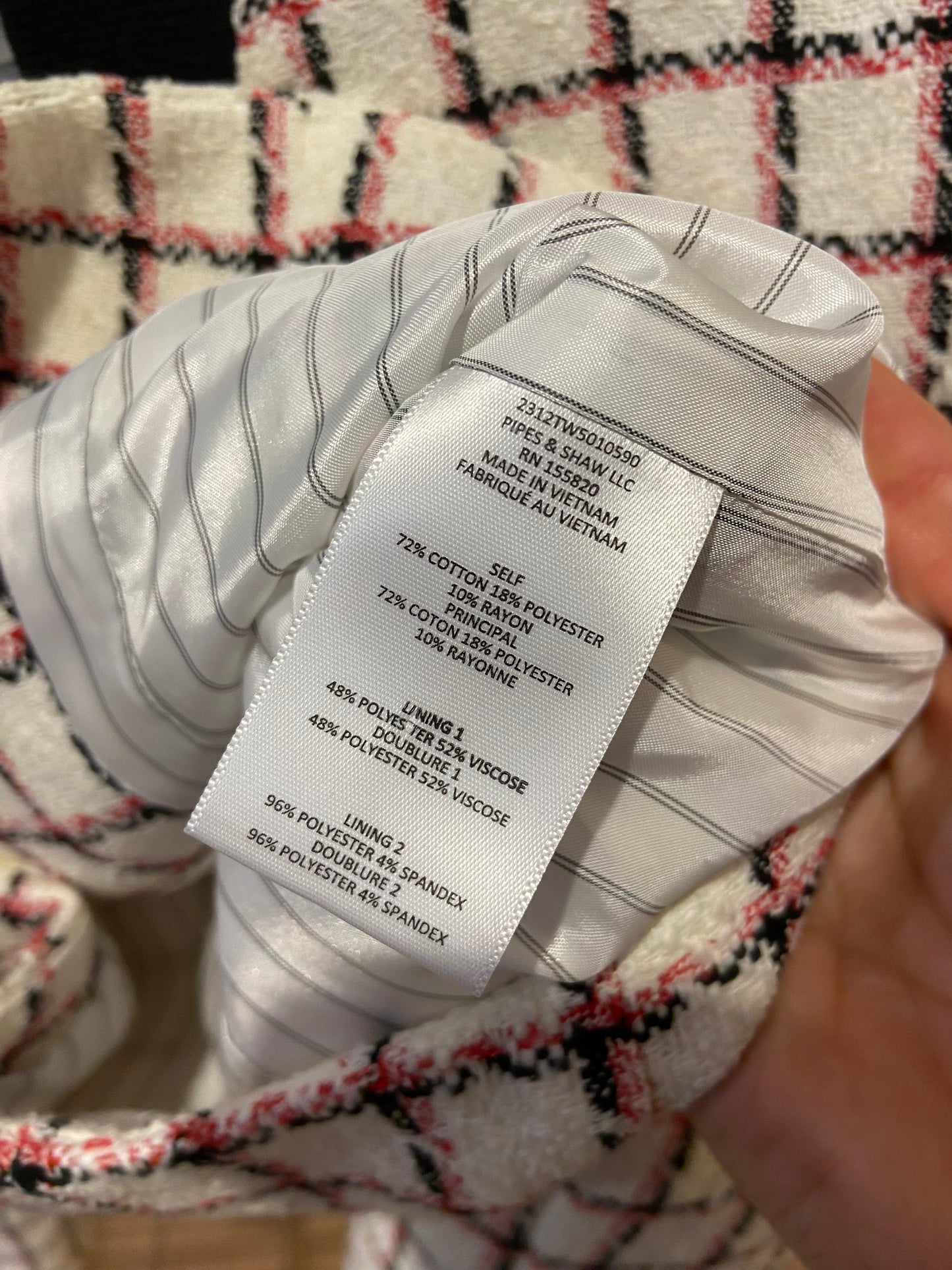 Veronica Beard Ellicot Graphic Tweed Jacket size 2