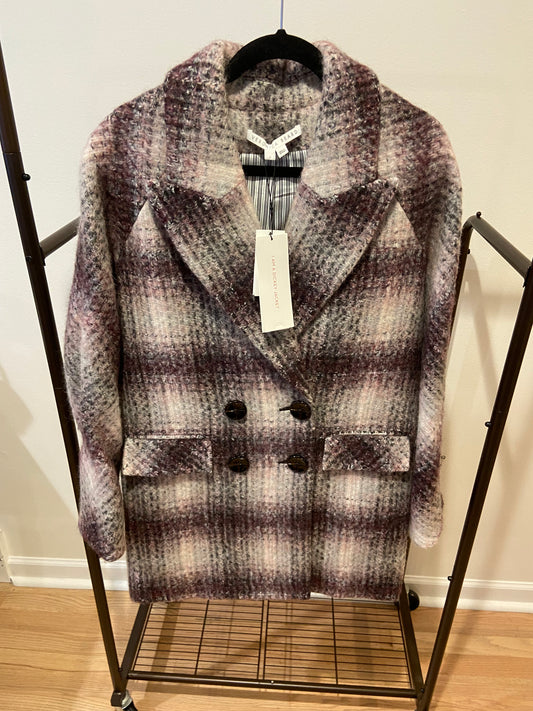 Veronica Beard Deena Dickey Plaid Coat size S