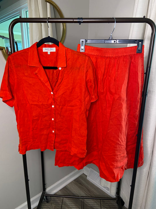Alex Mill Linen Skirt Set size XS