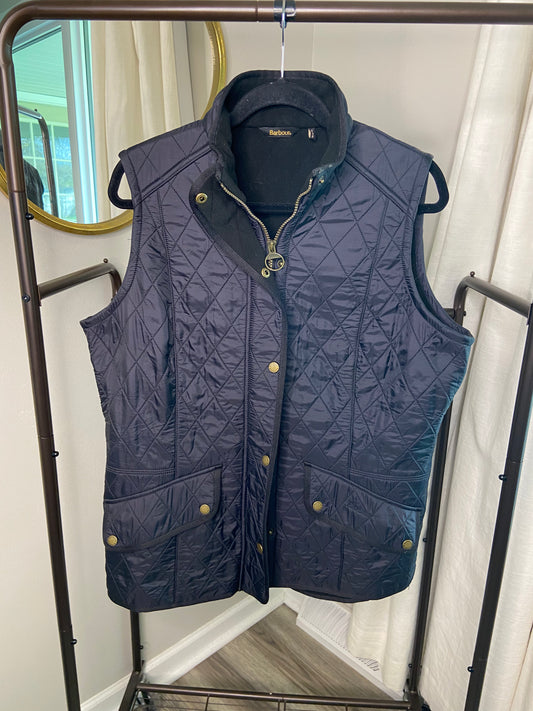 Barbour Cavalry Gilet Vest Navy Blue size 14