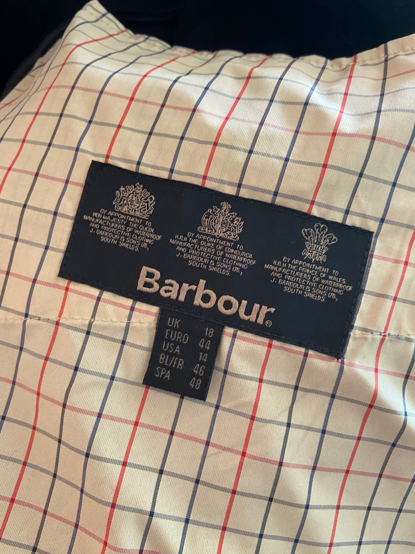 Barbour Cavalry Gilet Vest Navy Blue size 14
