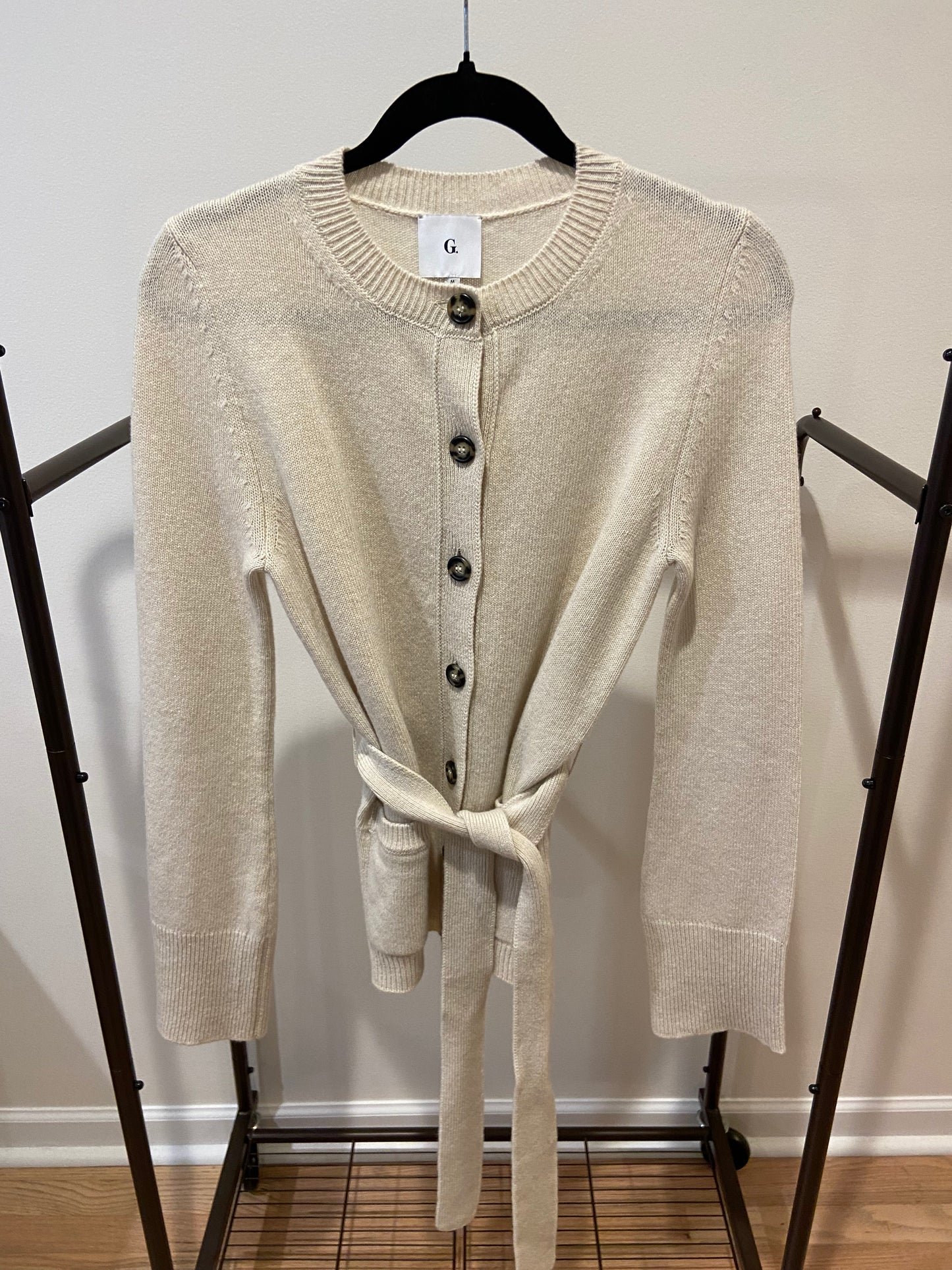 G Goop The Slim Belted Cardigan size M
