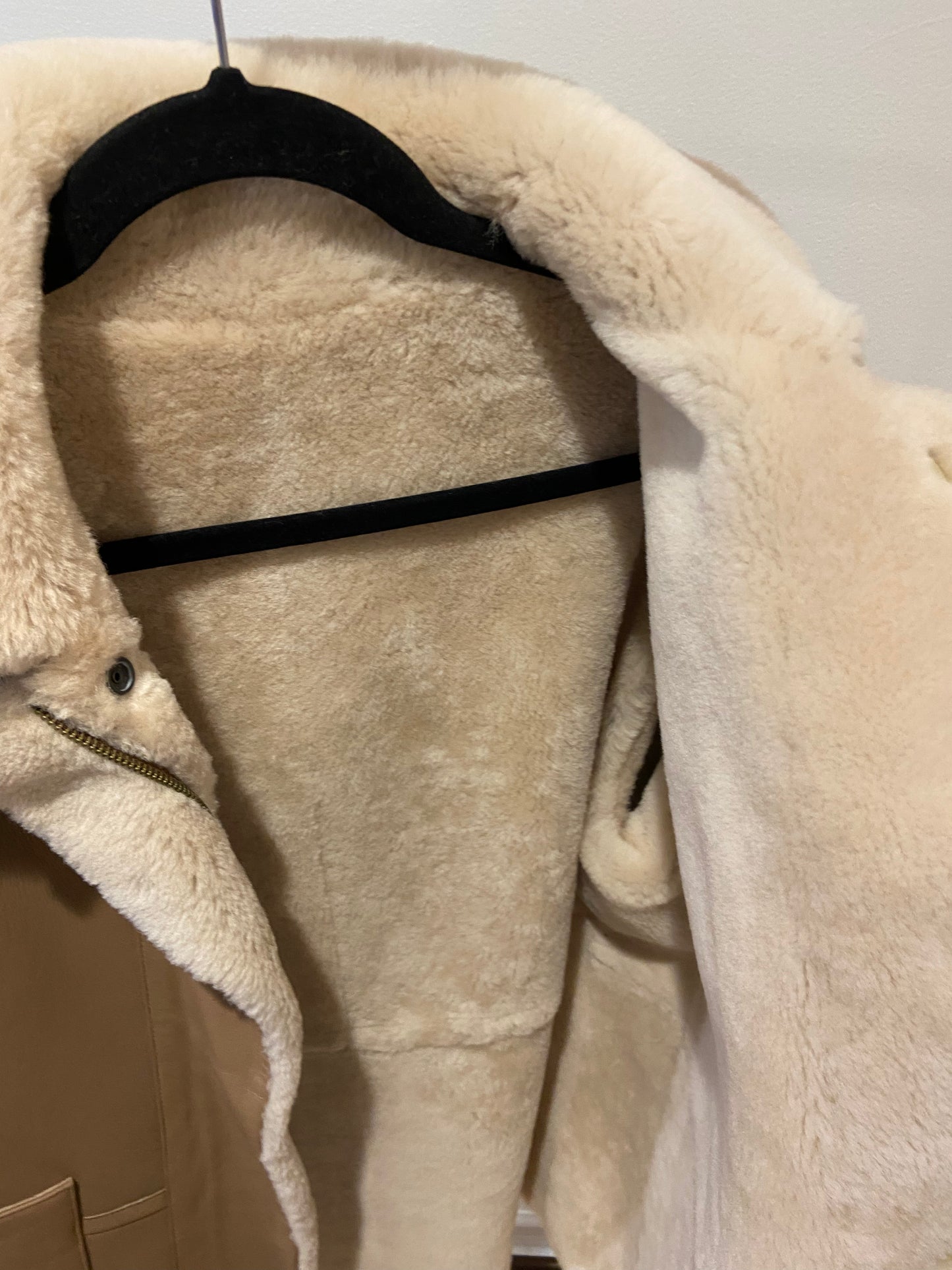 Vince Reversible Lamb Shearling Plush Jacket size L