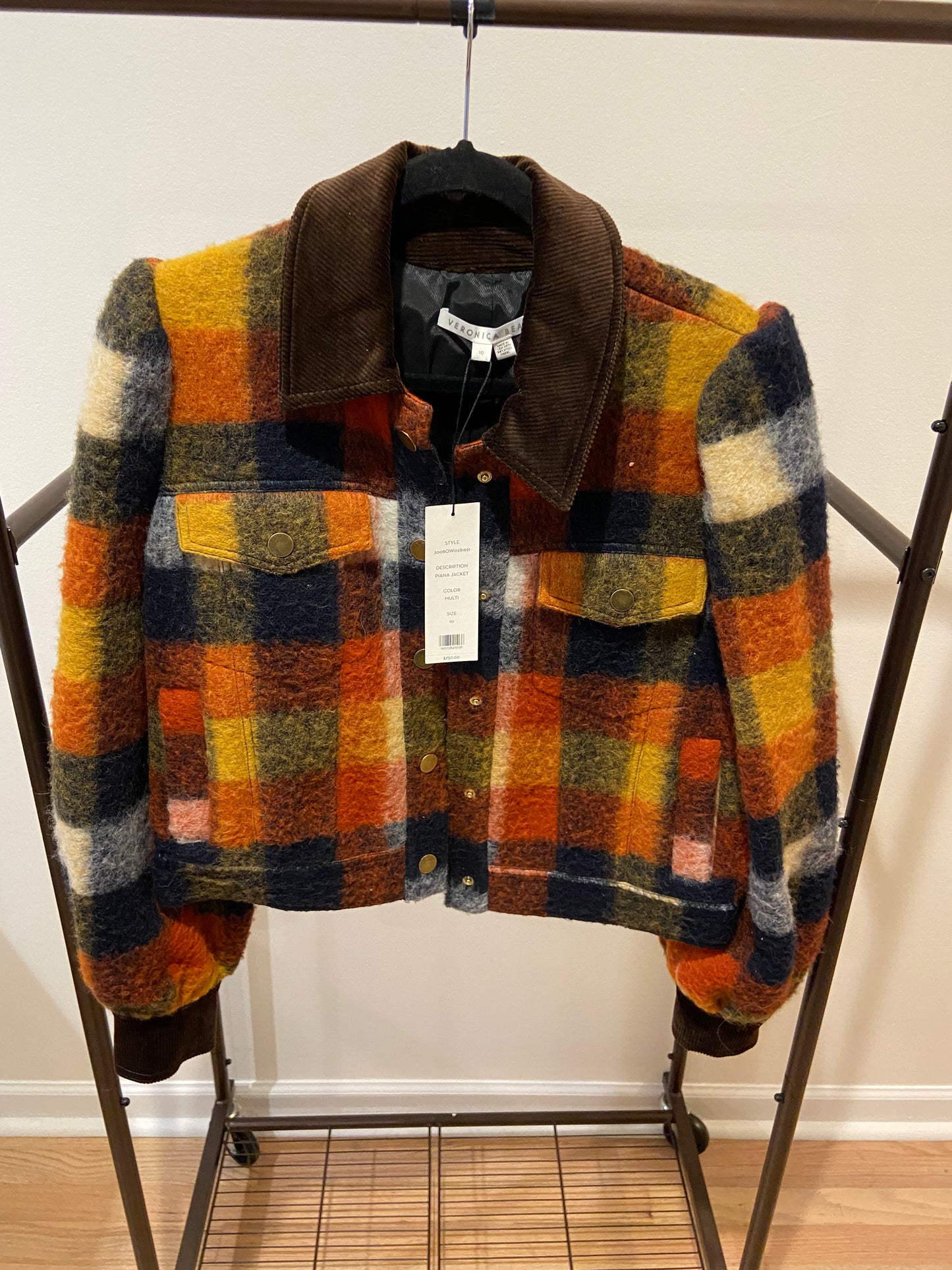 Veronica Beard Piana Plaid Jacket size 10