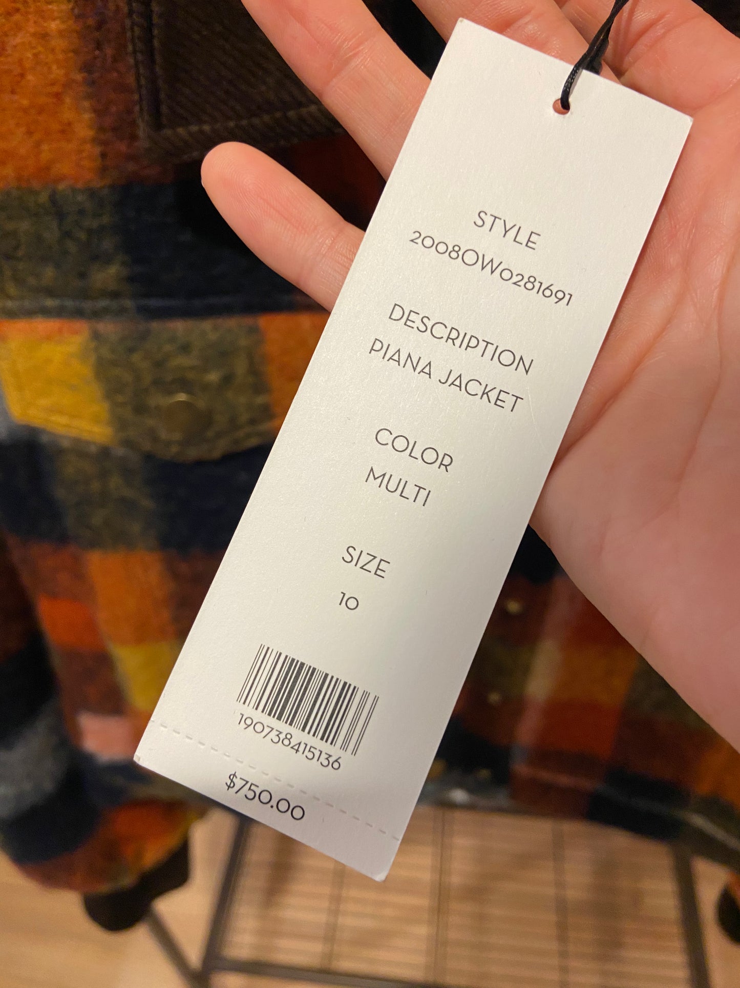 Veronica Beard Piana Plaid Jacket size 10