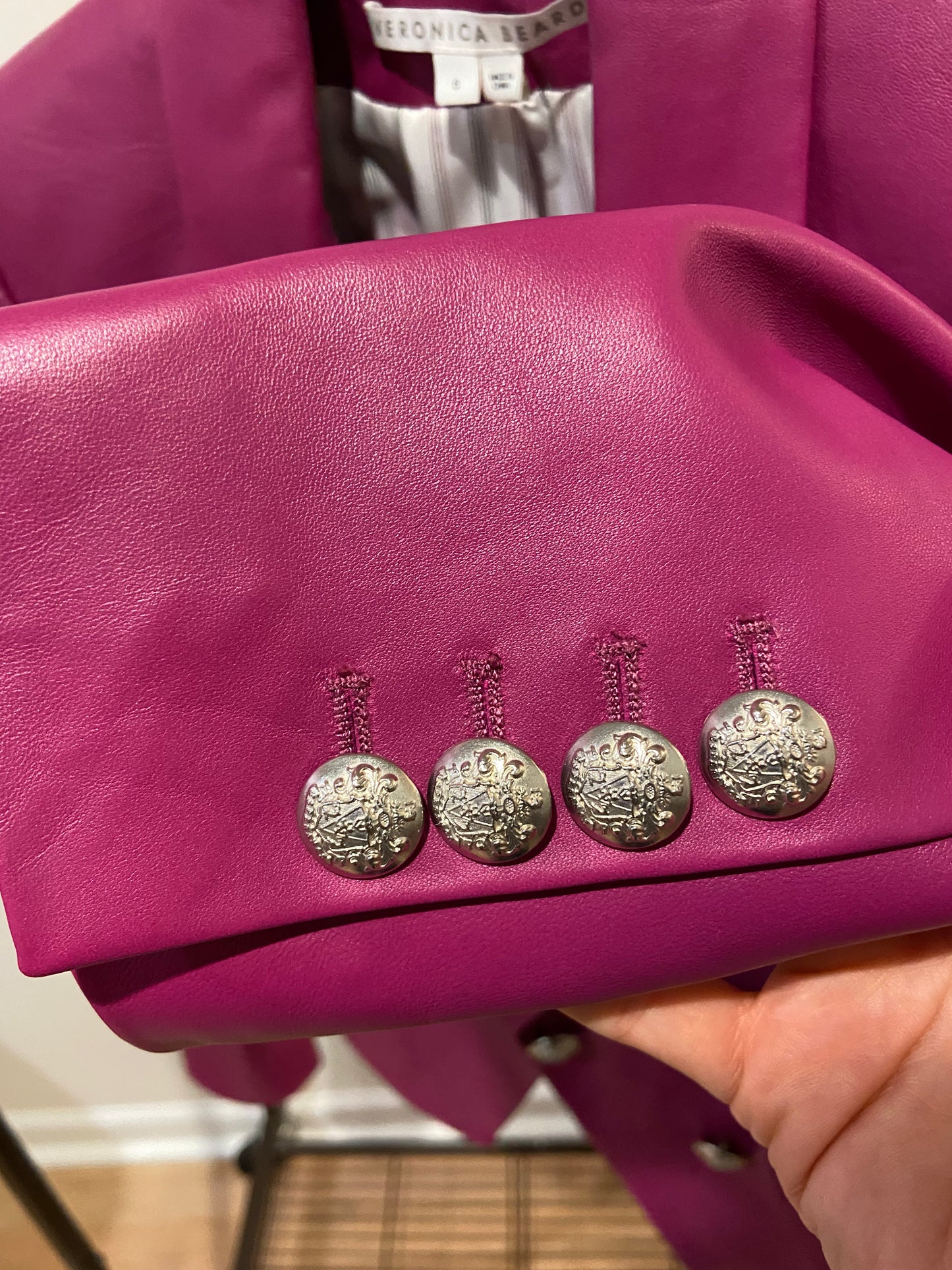 Veronica Beard Cooke Leather Dickey Jacket size 6