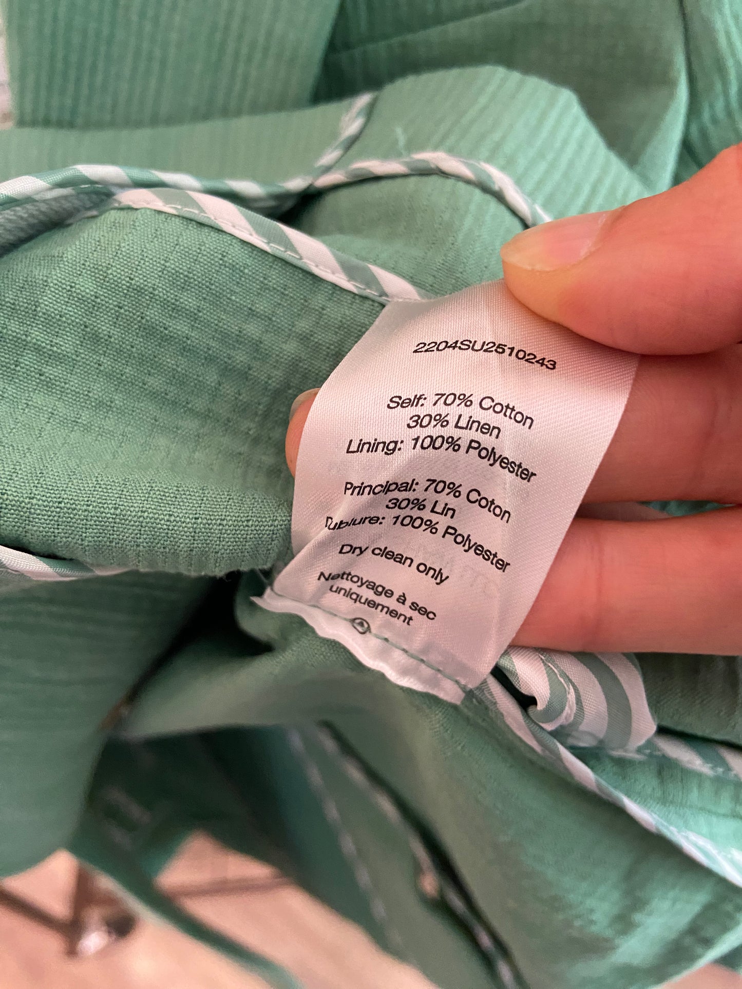 Veronica Beard Agate Green Emsley Linen Jacket size 2