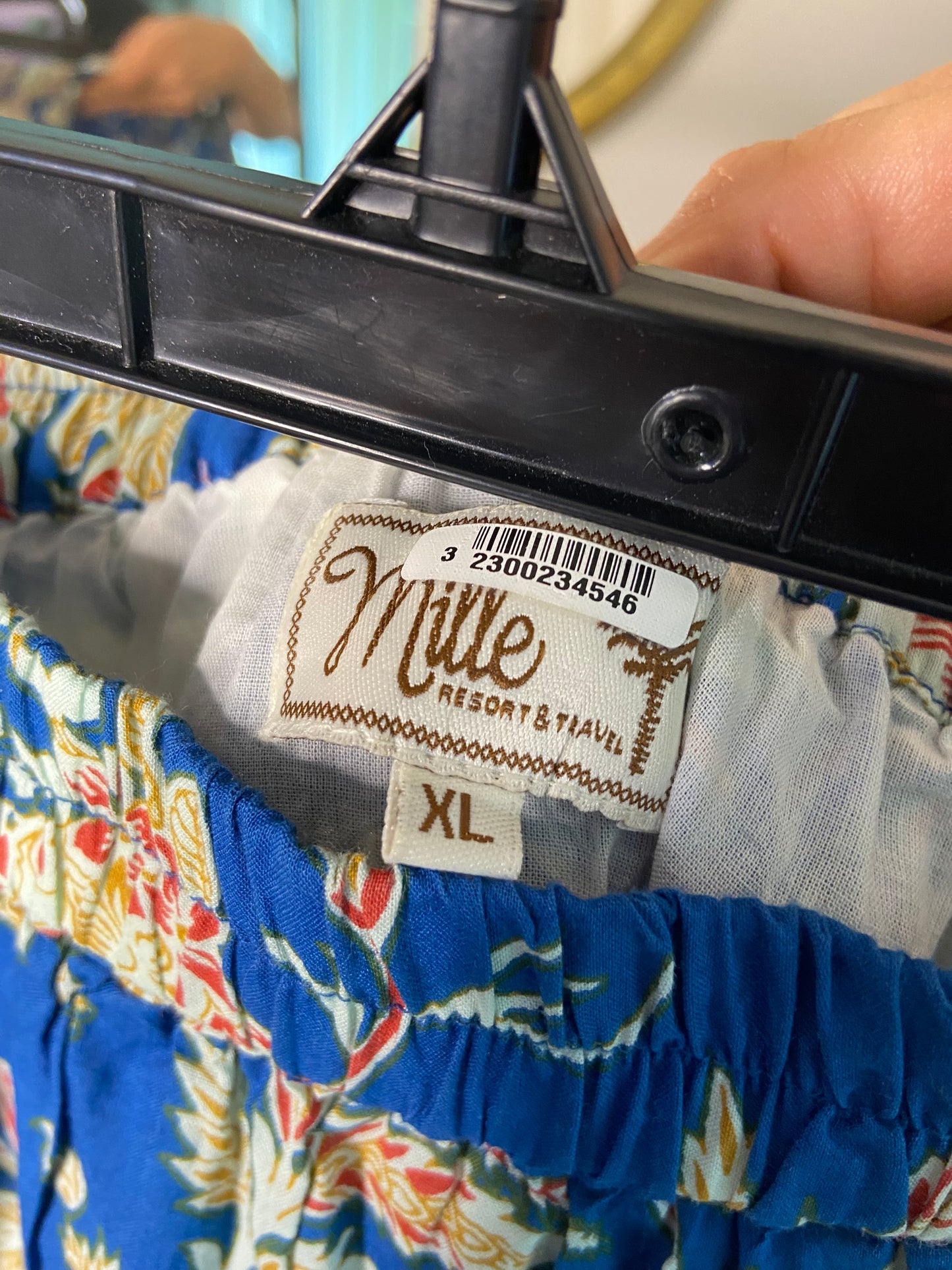Mille Blue Floral Maxi Skirt size XL