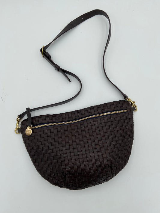 Clare V Grande Fanny in Tobacco Woven Check