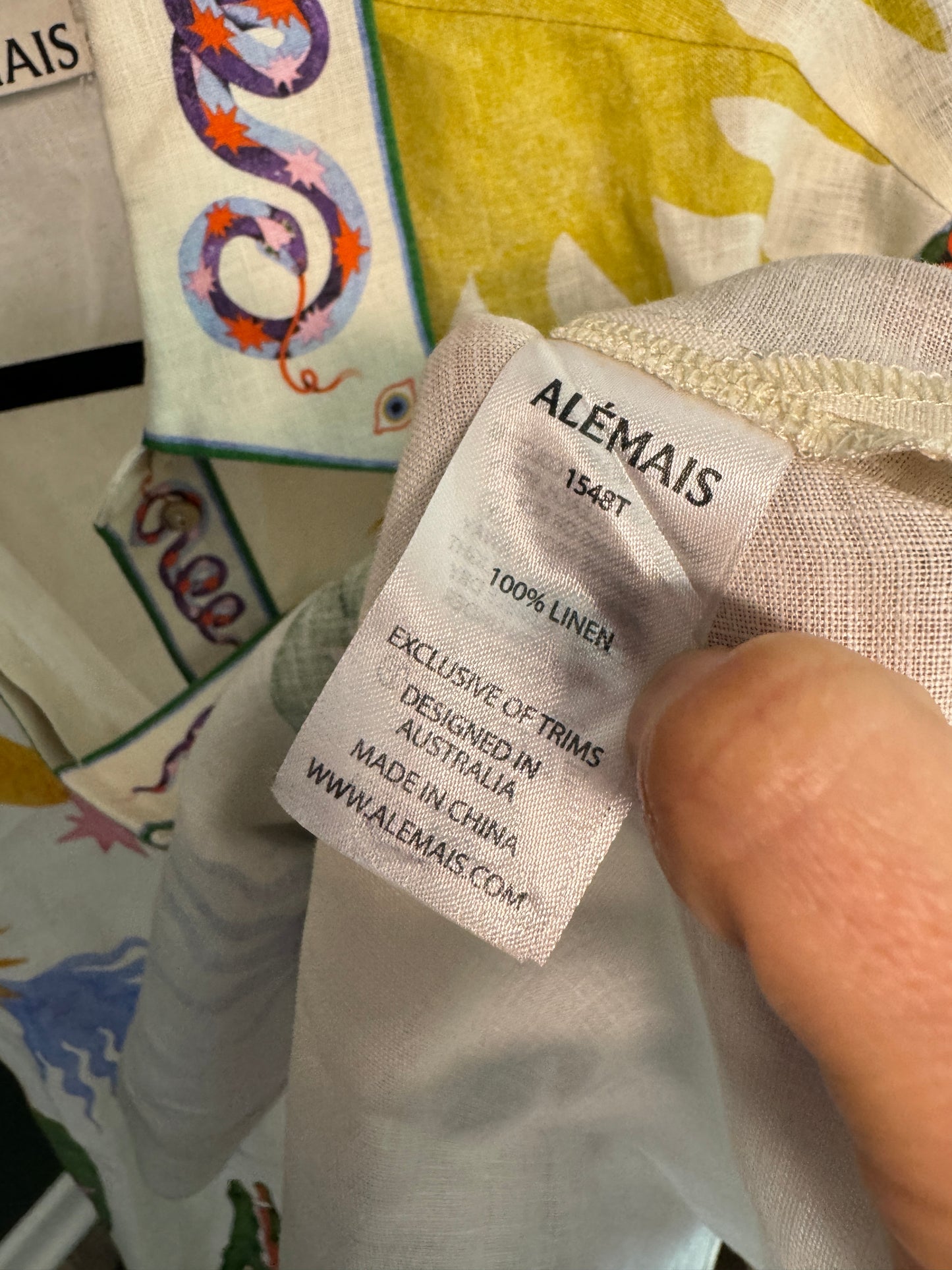 ALEMAIS Seeker Linen Shirt size 8