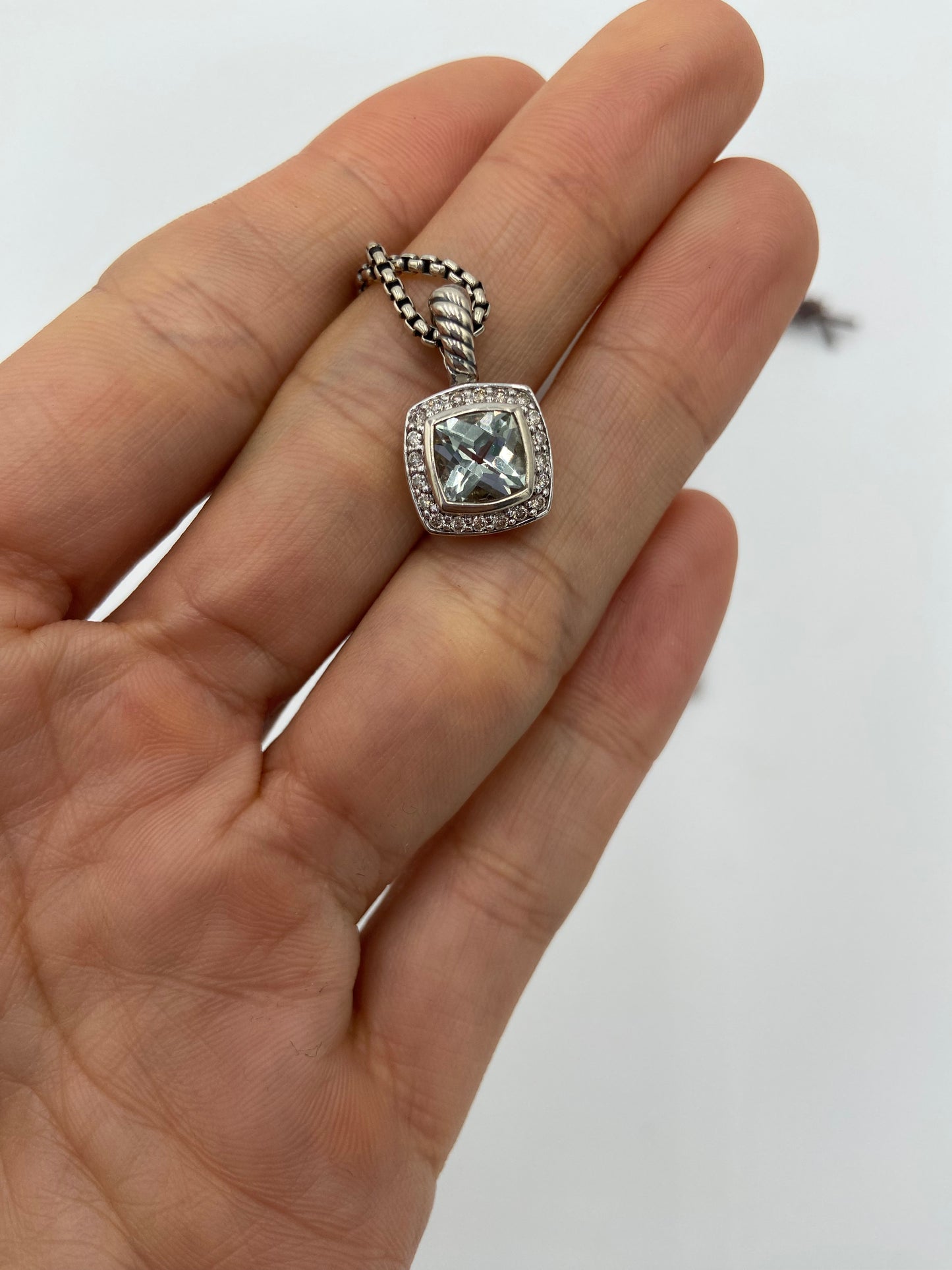 David Yurman Petite Albion Pendant Necklace in Sterling Silver