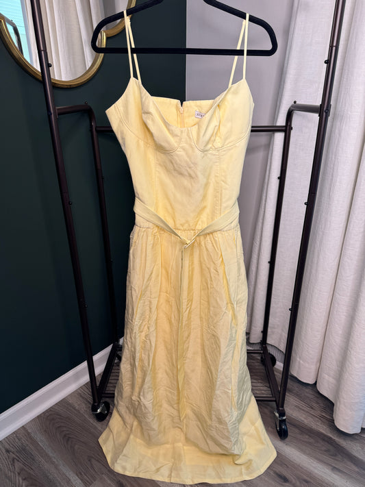SHONA JOY Limon Panelled Bustier Maxi Dress size 10