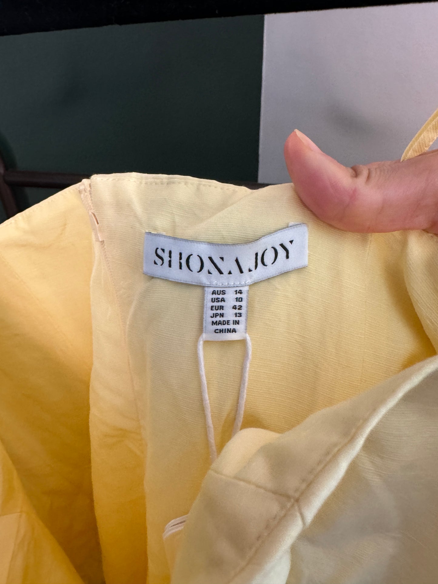 SHONA JOY Limon Panelled Bustier Maxi Dress size 10