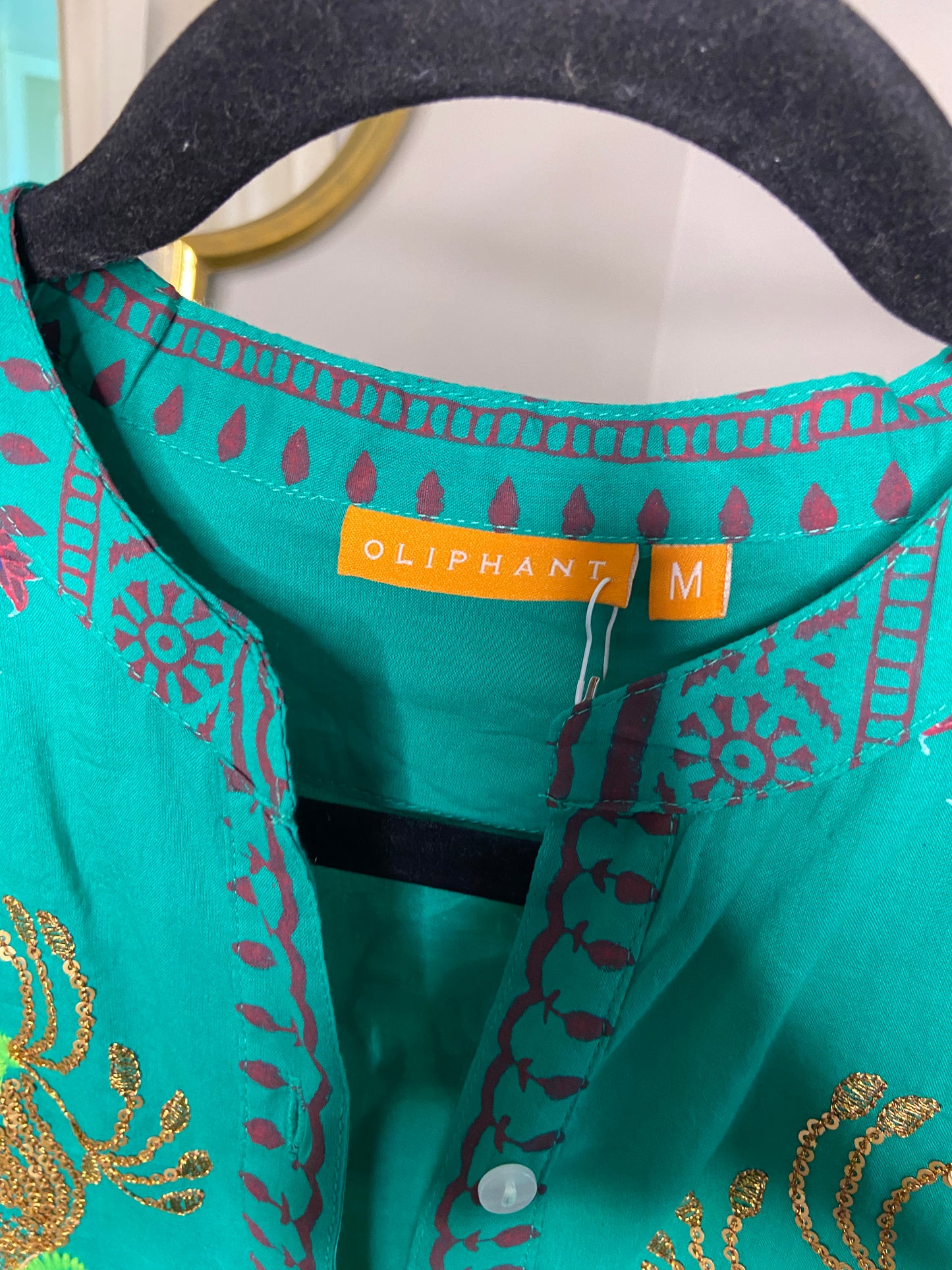 Oliphant Cinched Embellished Dress size M