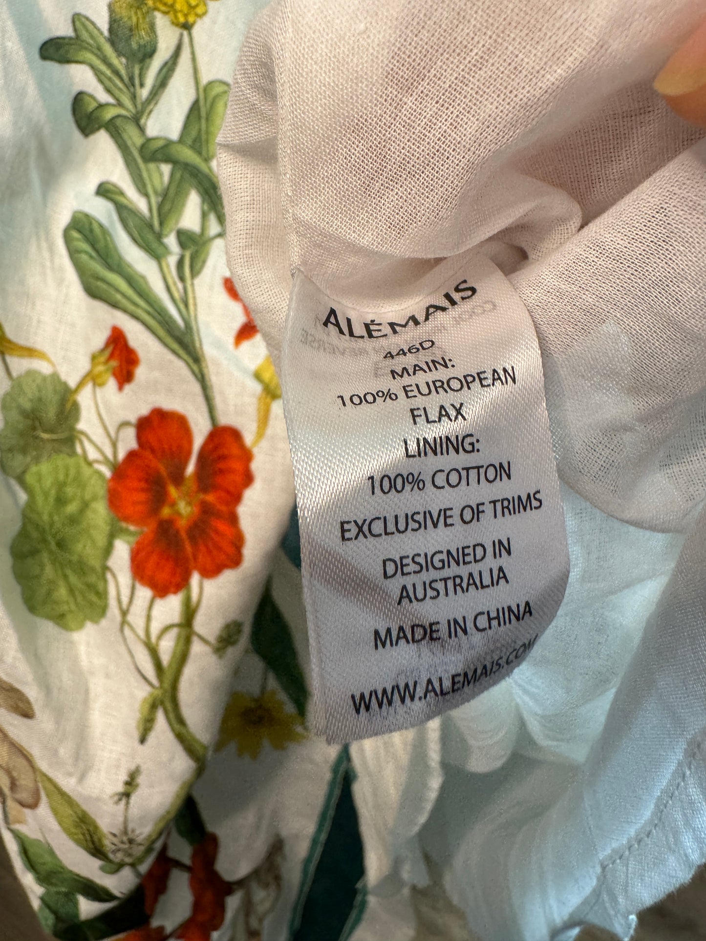 Alemais Frutta Linen Midi Dress size 0