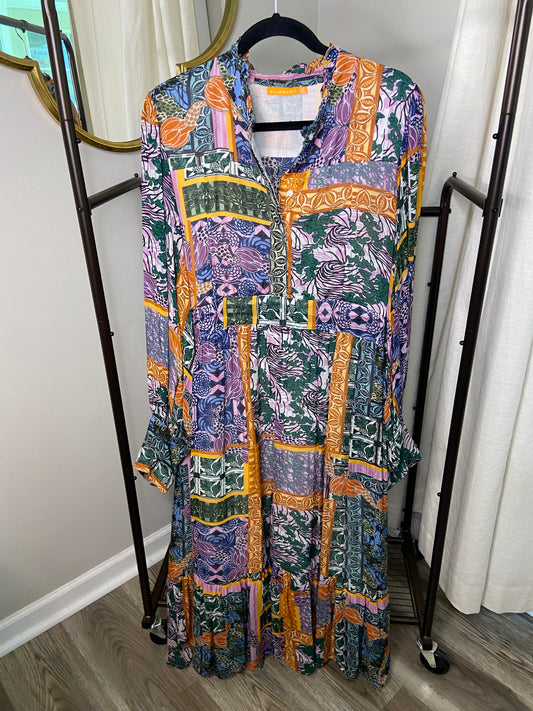 Oliphant Shirt Waist Maxi Dress In Janeiro Lilac size XL