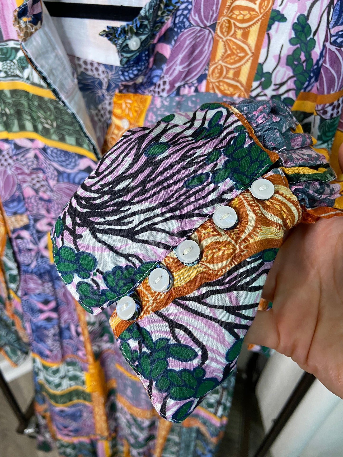 Oliphant Shirt Waist Maxi Dress In Janeiro Lilac size XL