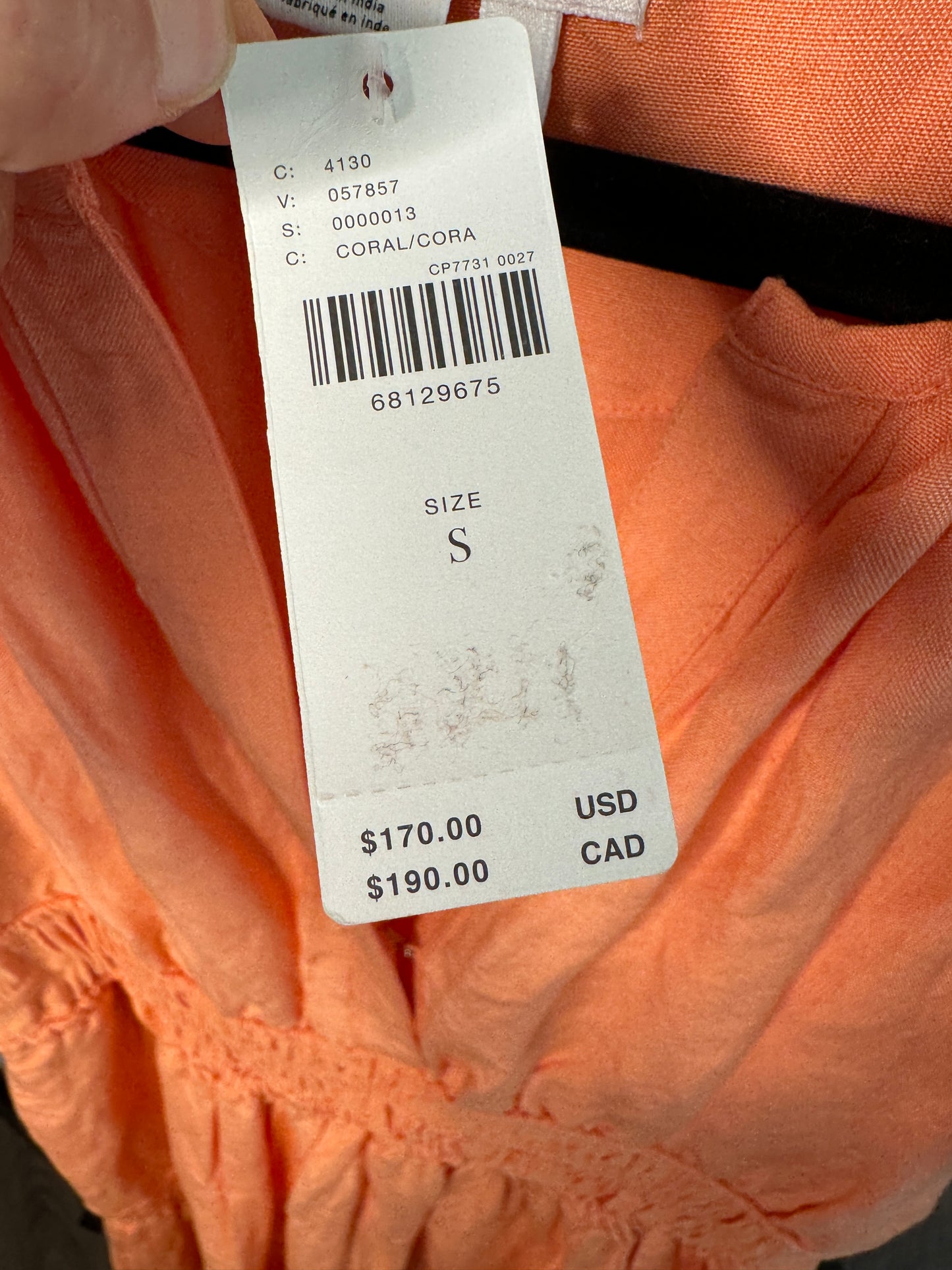 Anthropologie Linen Somerset Dress size S