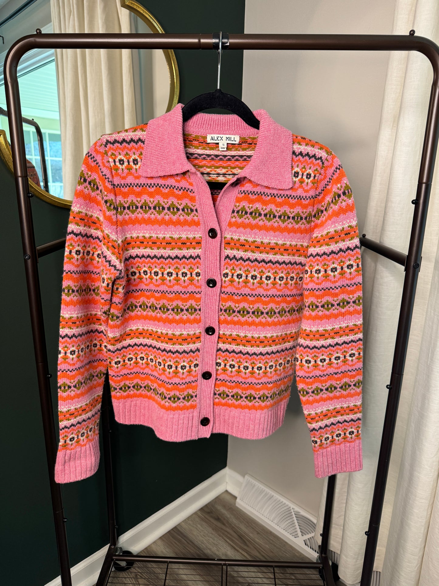Alex Mill  Fair Isle Cardigan Size S