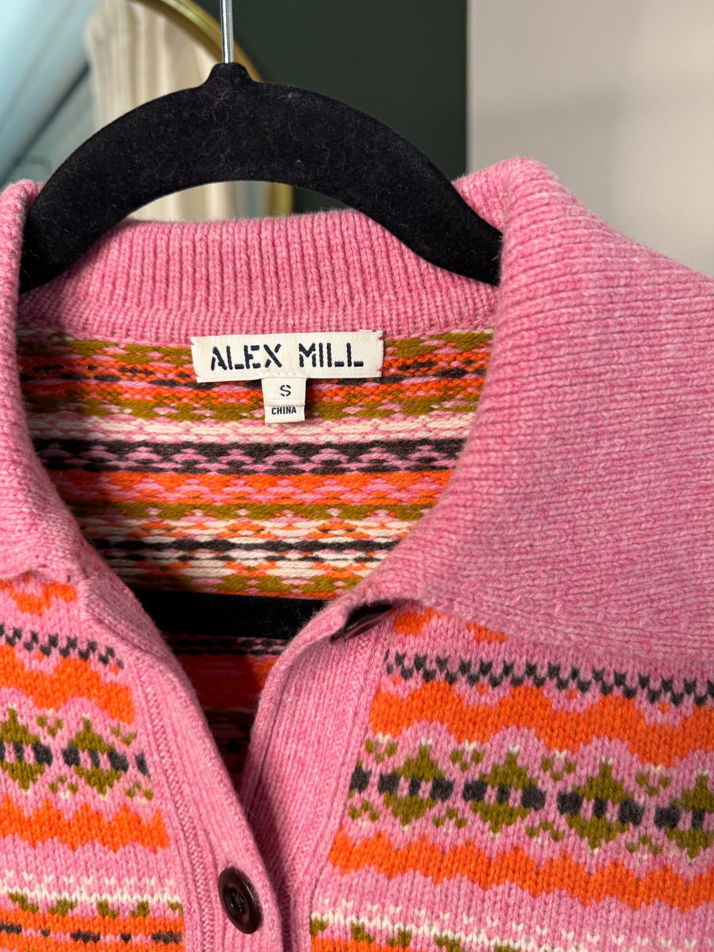 Alex Mill  Fair Isle Cardigan Size S
