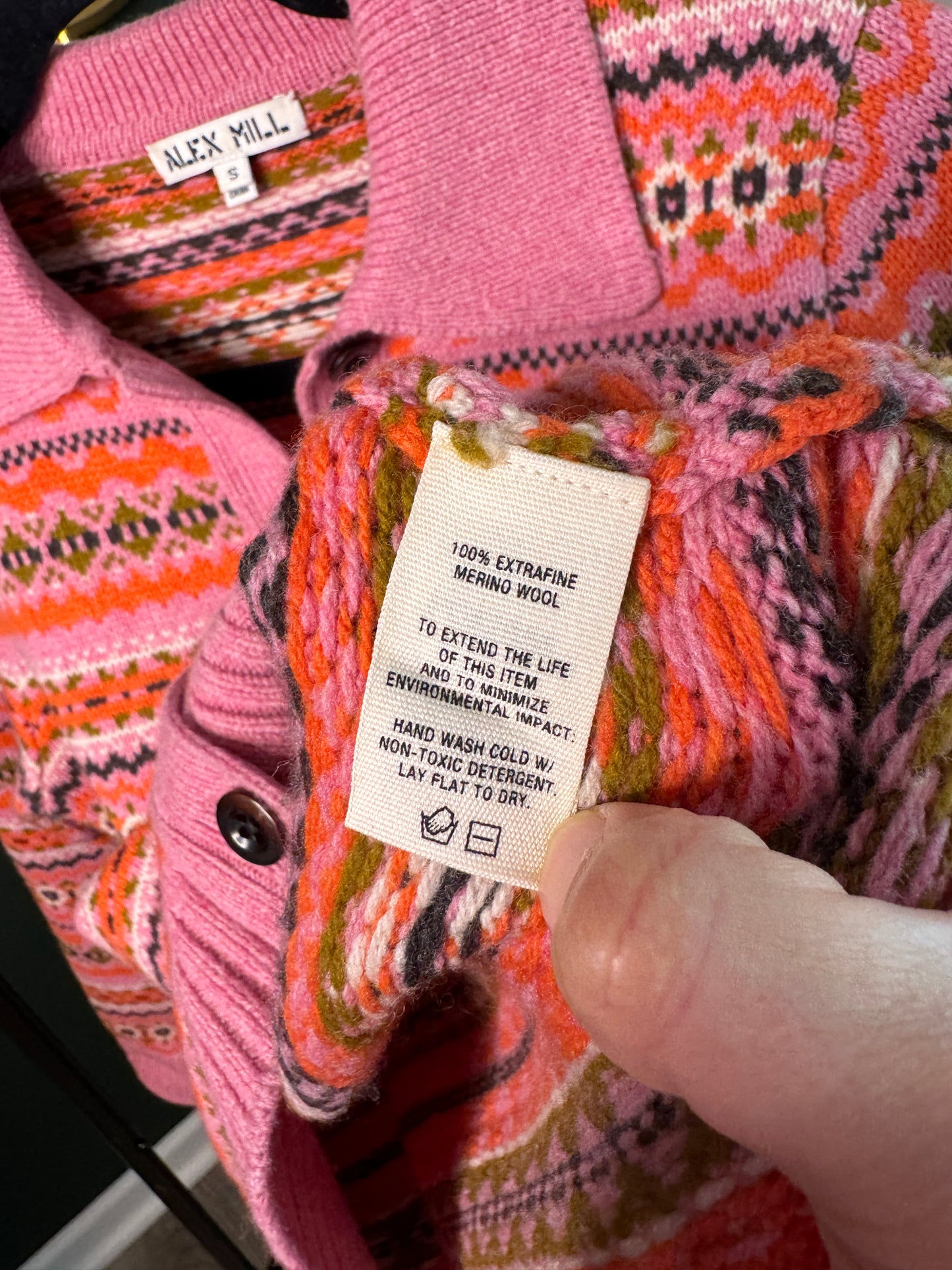 Alex Mill  Fair Isle Cardigan Size S