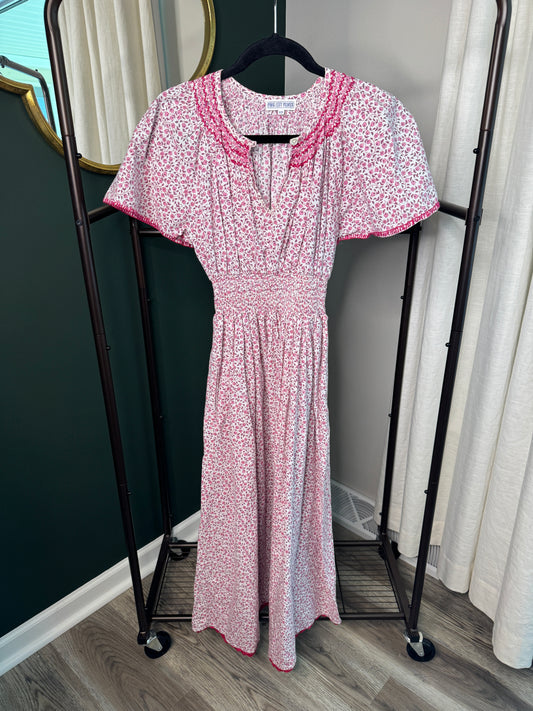 Pink City Prints Tamsin Floral Maxi Dress size XS