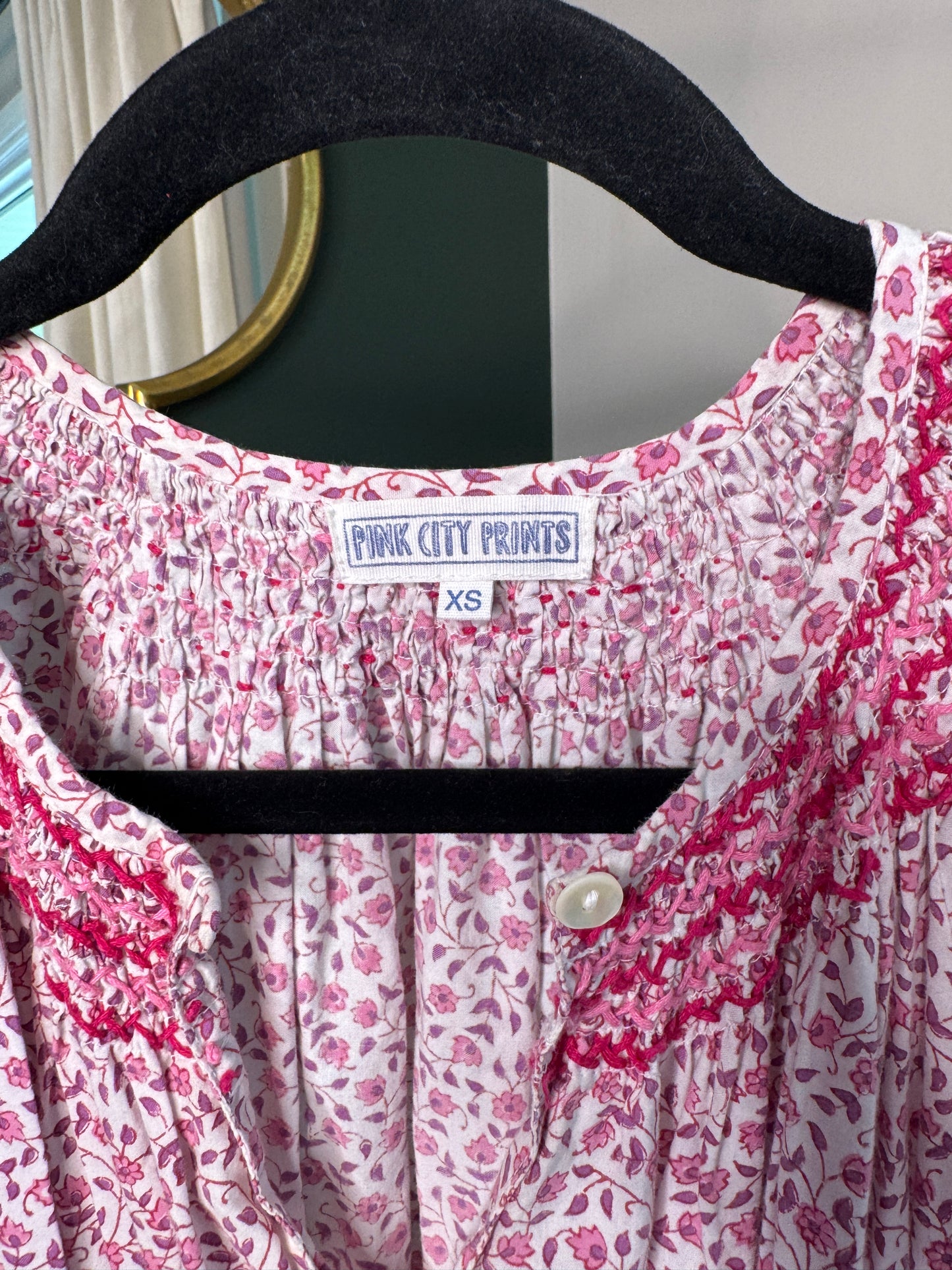 Pink City Prints Tamsin Floral Maxi Dress size XS