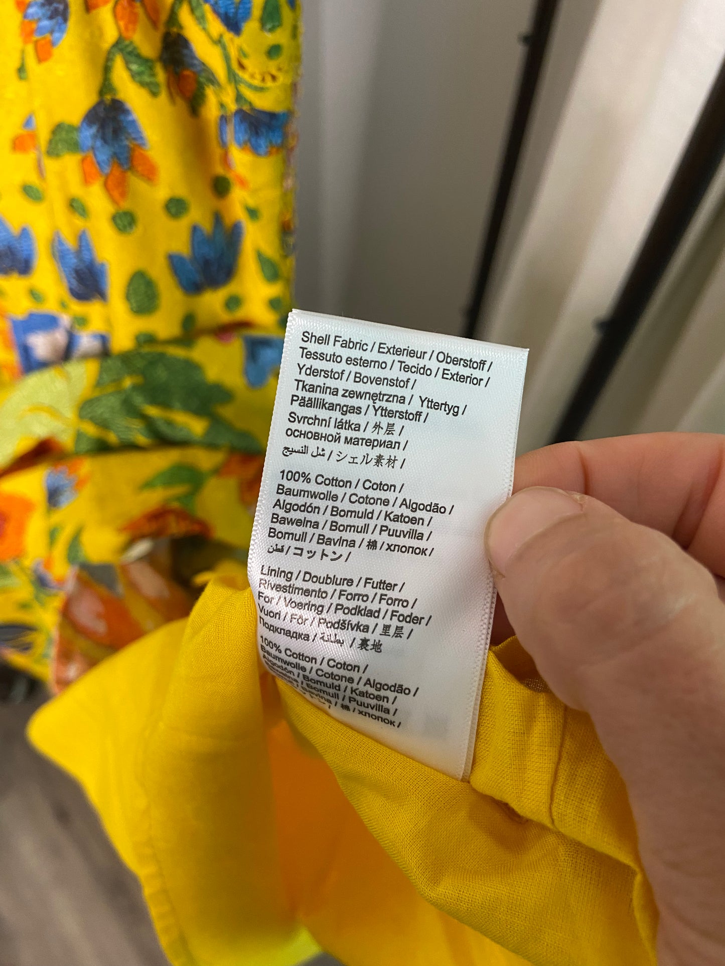 Farm Rio Yellow Summer Garden Sleeveless Maxi Dress size S