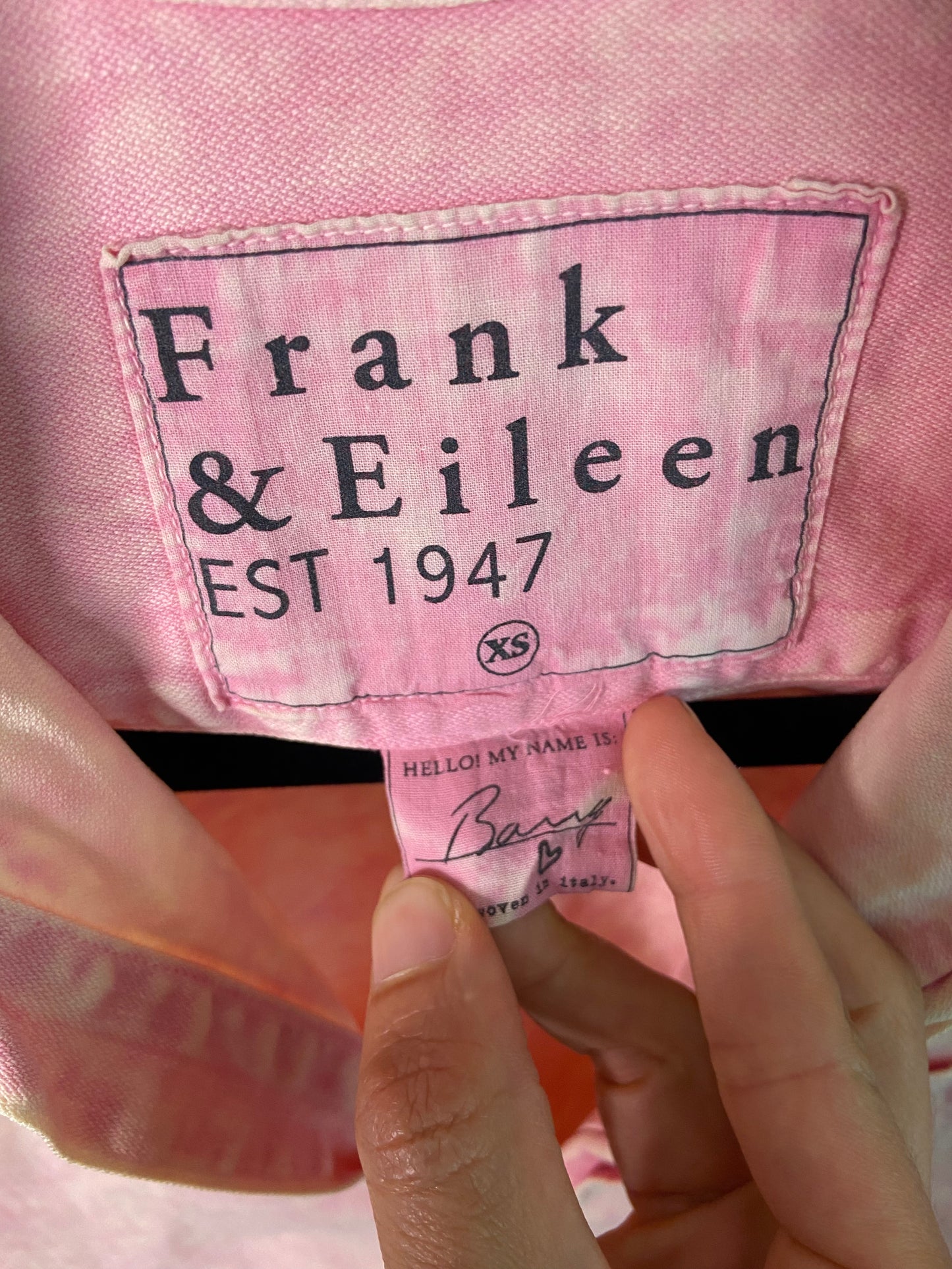 Frank and Eileen Barry Mineral Wash Button Down Shirt size XS